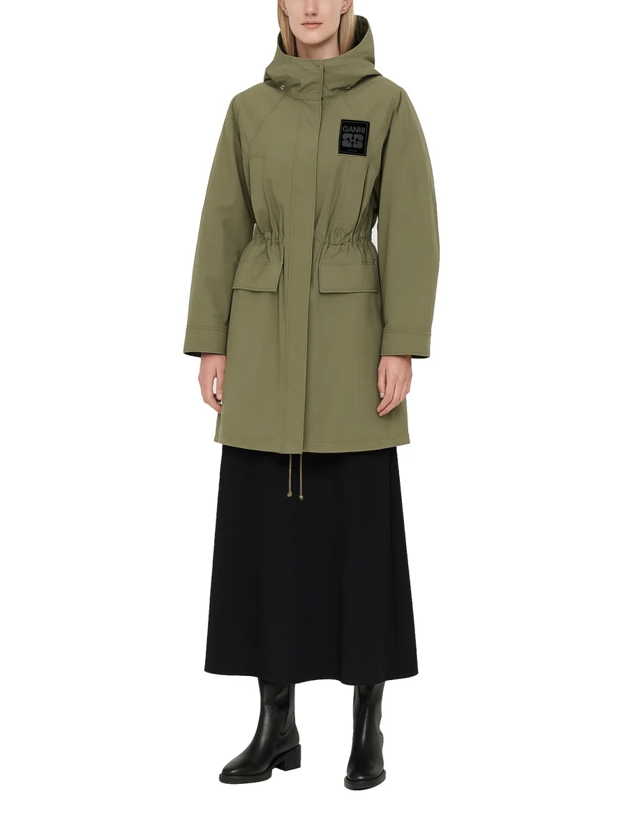 GANNI Oversized Double-breasted Checked Brushed-wool Coat - Image 5