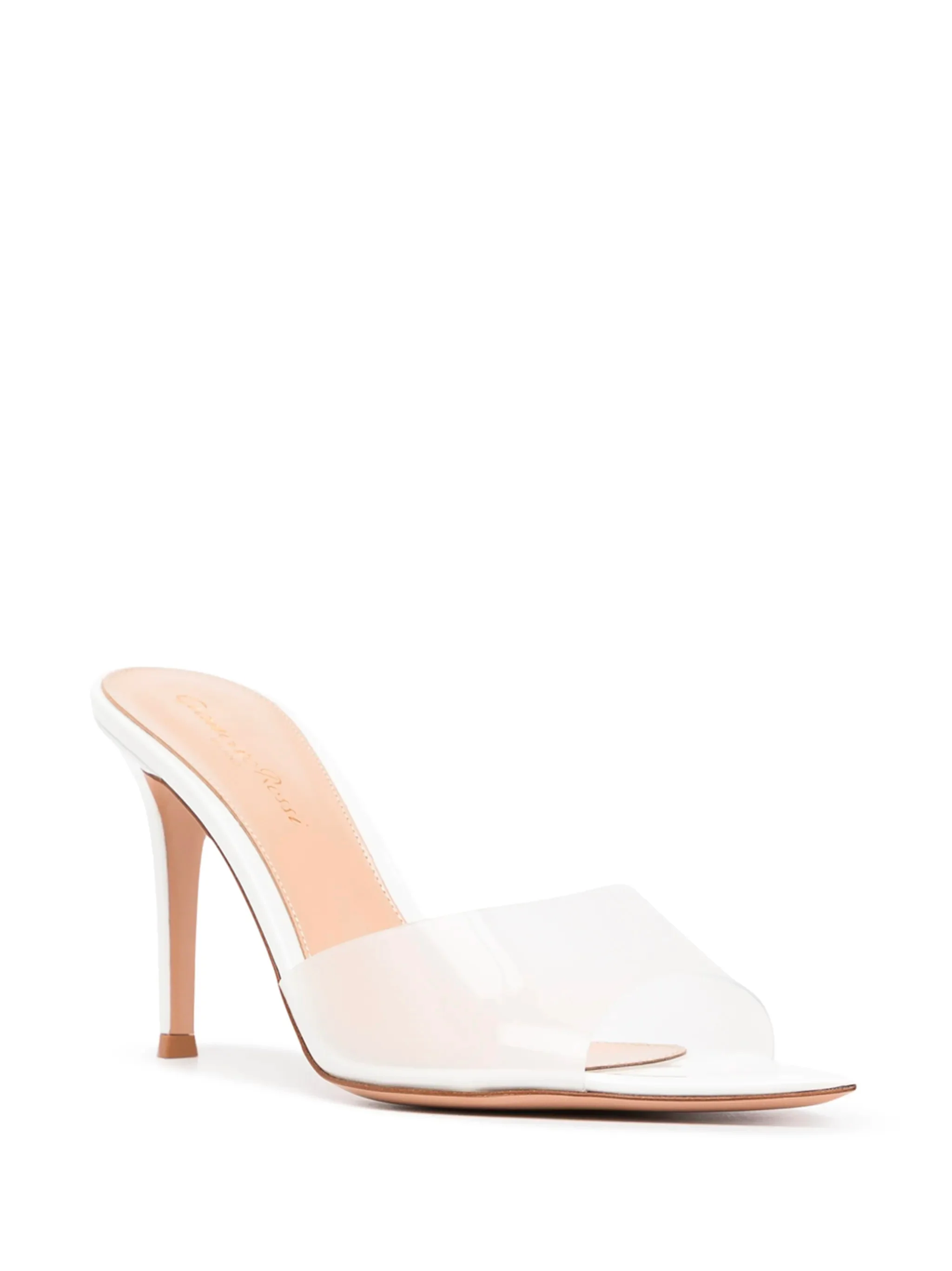Gianvito Rossi Pointed Plexiglass Sandals with 85 mm Heel - Image 2