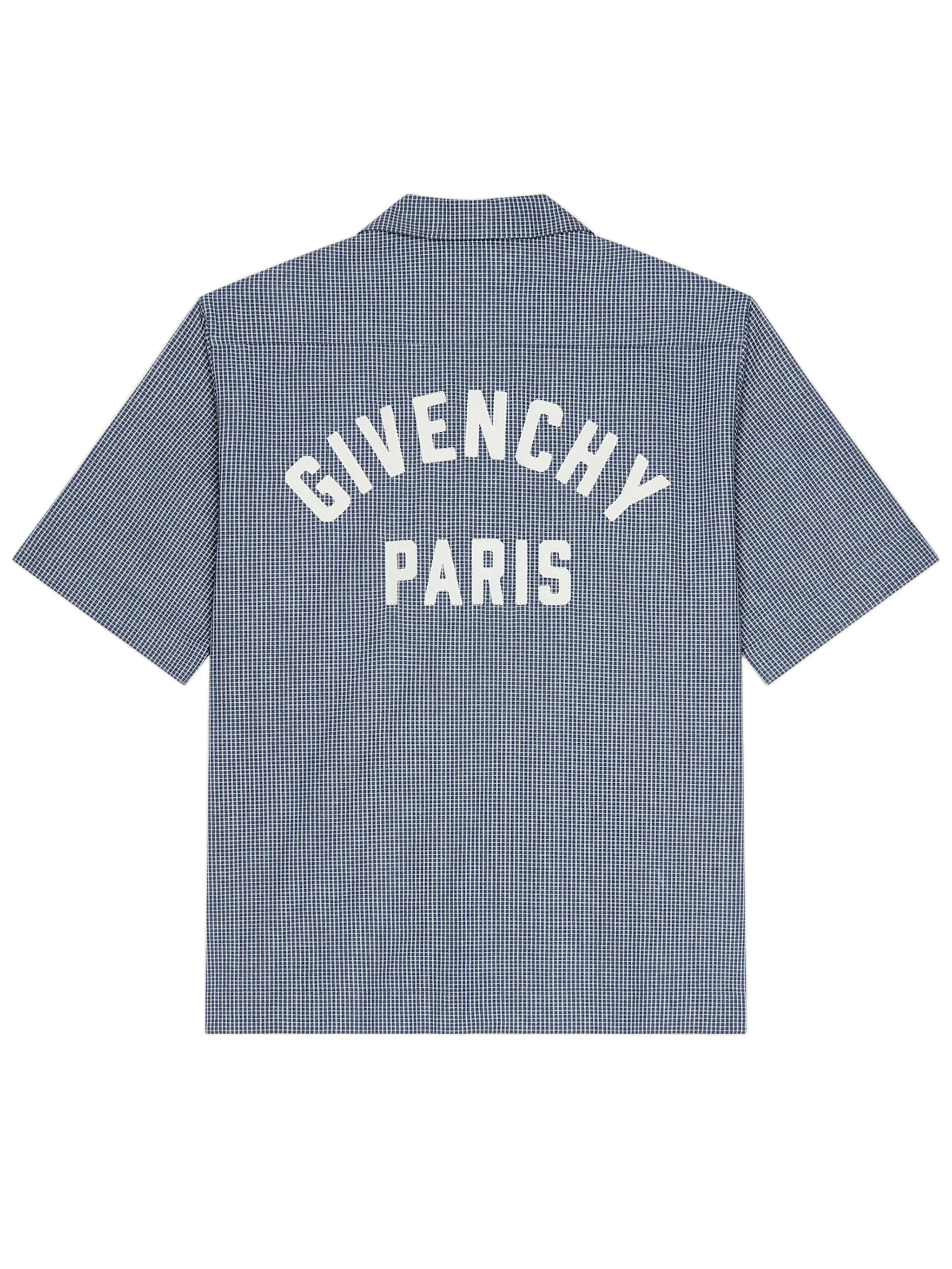 Givenchy Checkered Short-Sleeved Cotton Shirt for Men - Image 2