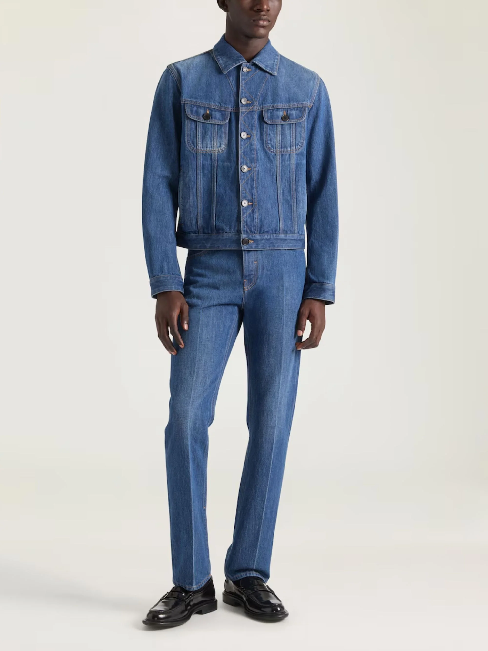 Givenchy Men's Straight Hem Five-Pocket Jeans with Leather Patch - Image 4