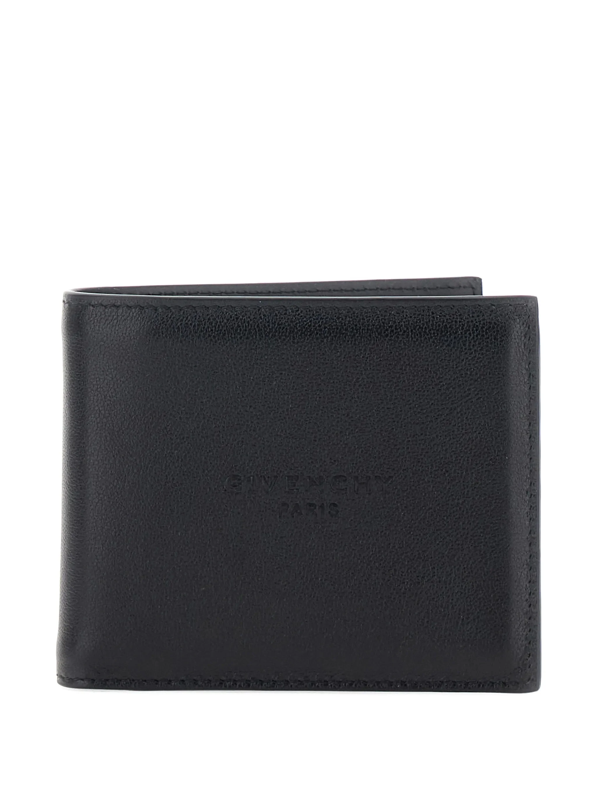 Givenchy Mini Leather Wallet with Signature Embossing - 9.5 cm x 11.5 cm