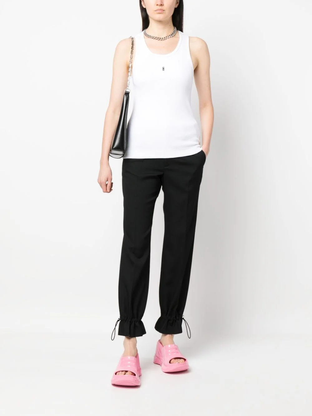 GIVENCHY Slim Fit Tank Top in Cotton with 4G Detail - Image 2