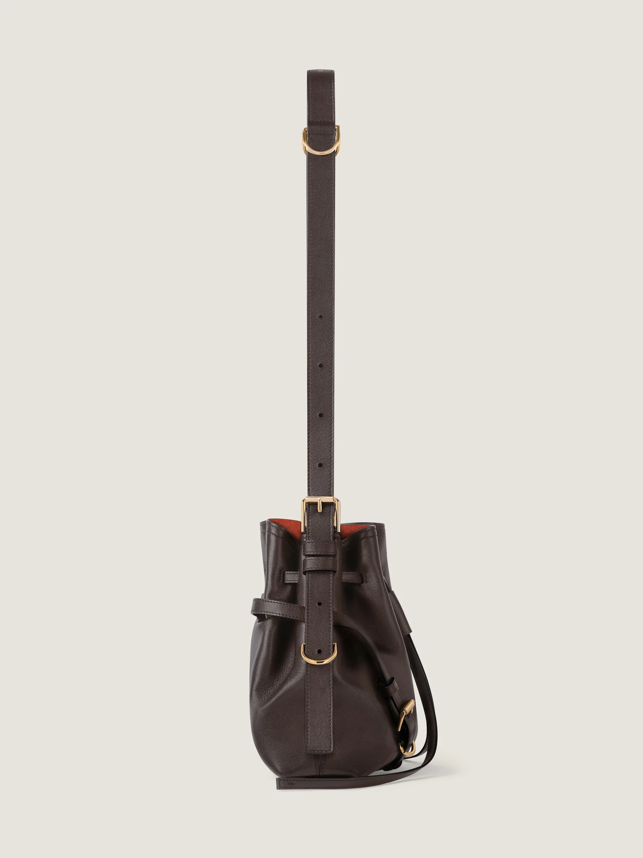 Givenchy Small Mini Calfskin Bucket Bag with Drawstring Closure and Removable Strap - Image 3