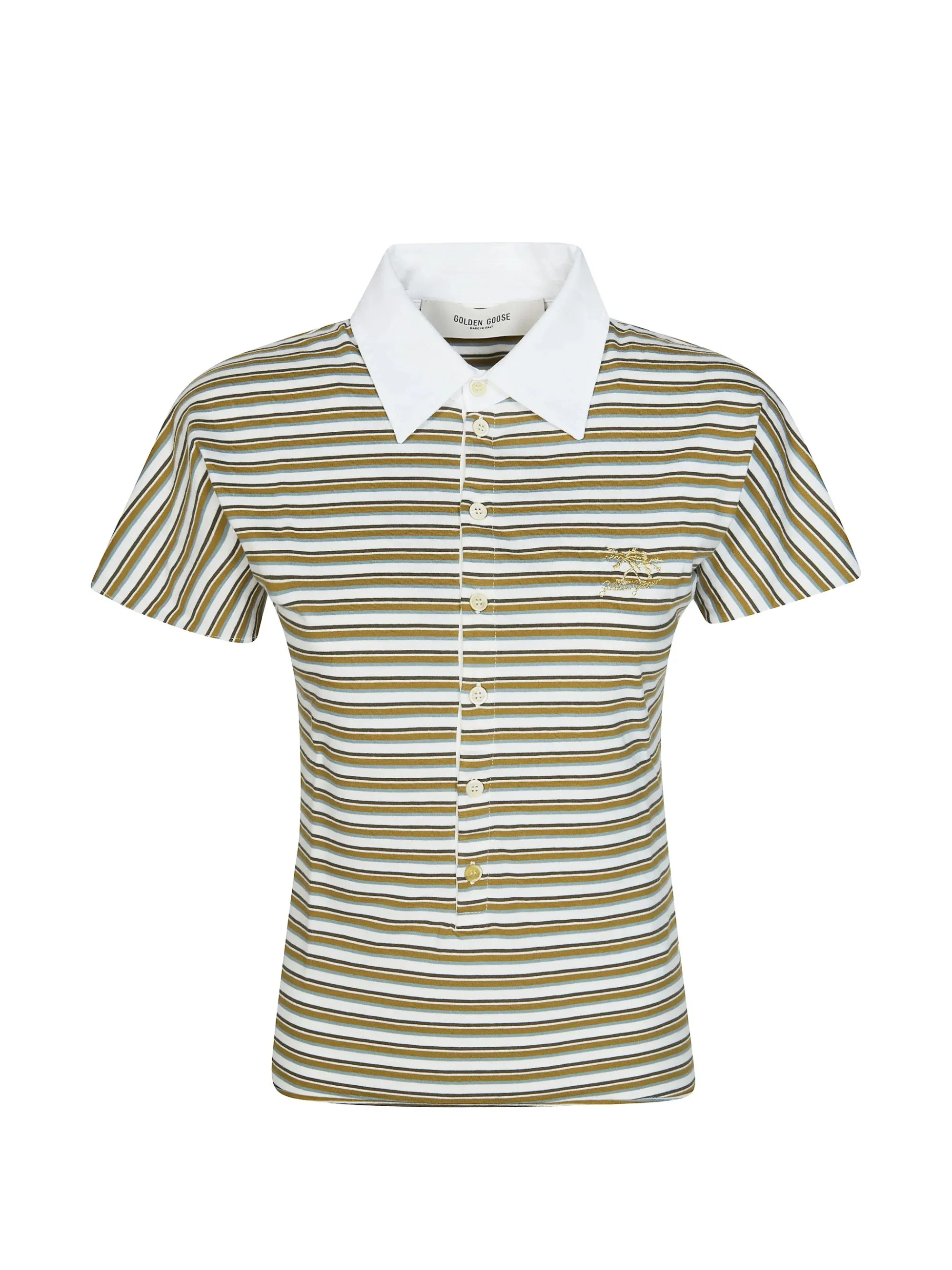 Golden Goose Classic Striped Polo Shirt for Women