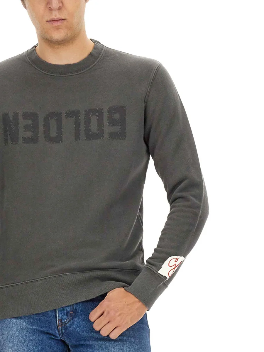 Golden Goose Cotton Jersey Sweatshirt with Logo - Image 4