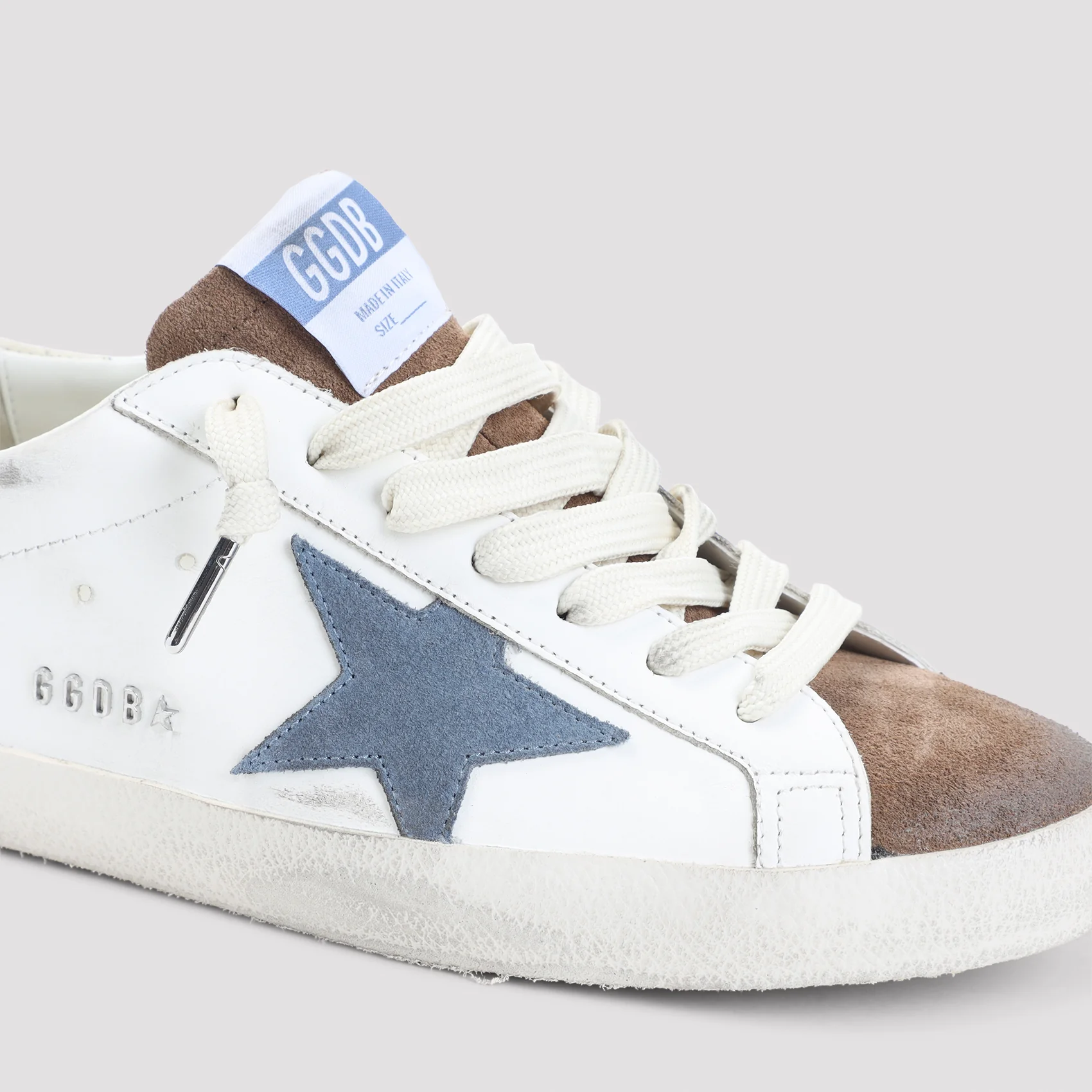 Golden Goose Men's Super Star Leather Upper and Suede Heel Sneakers - Image 5
