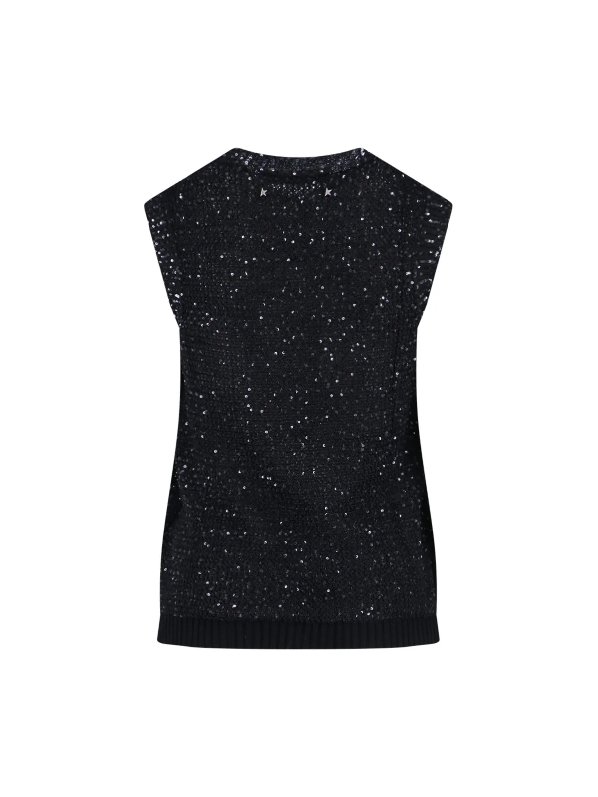Golden Goose Ribbed Knit Top with Cotton Contrast - Image 2