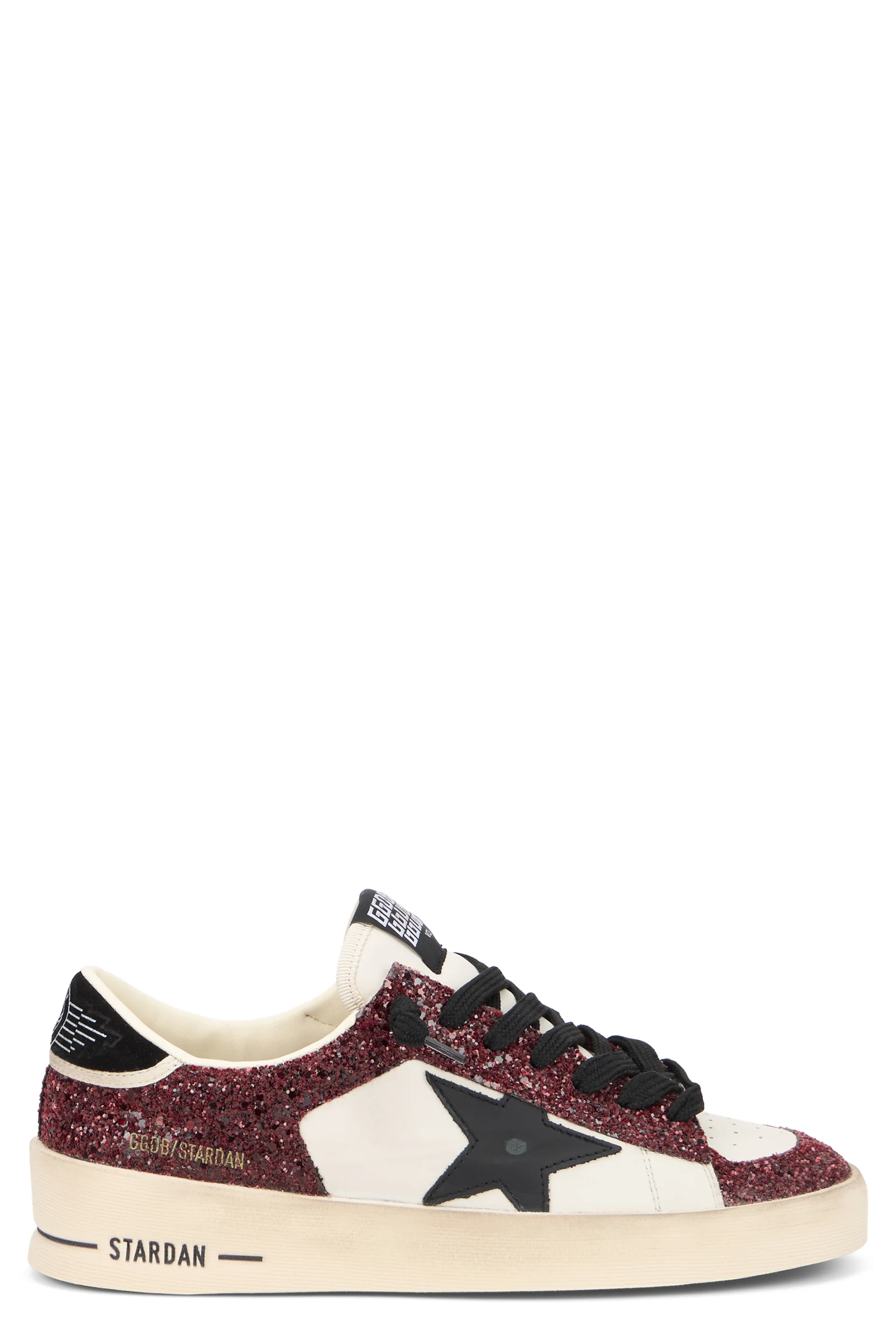 Golden Goose Stardan Leather Glitter Sneakers