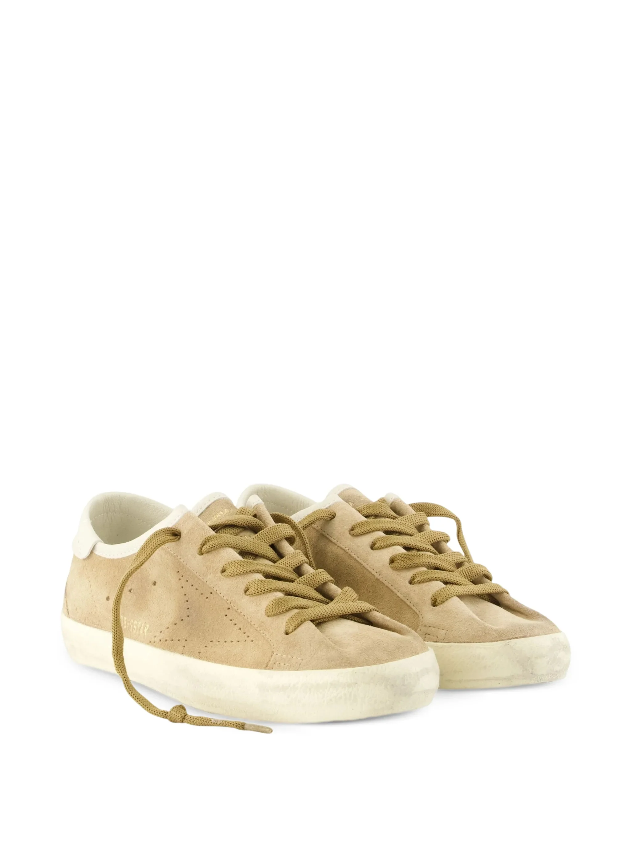 Golden Goose Suede Sneaker with Perforated Star, Heel Tab & Contrast Edge - Image 2