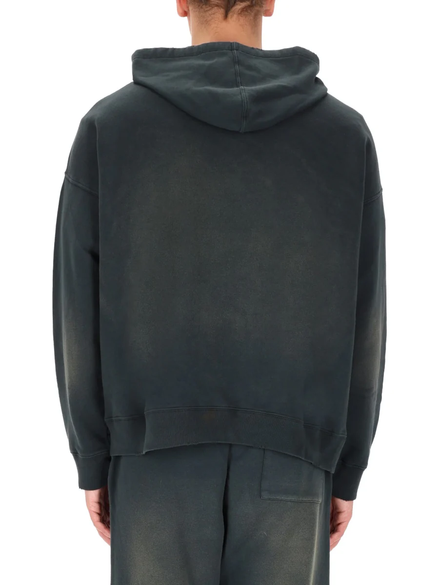 GOLDEN GOOSE Unisex Hooded Sweatshirt in Cotton with a Bleached Effect - Image 5