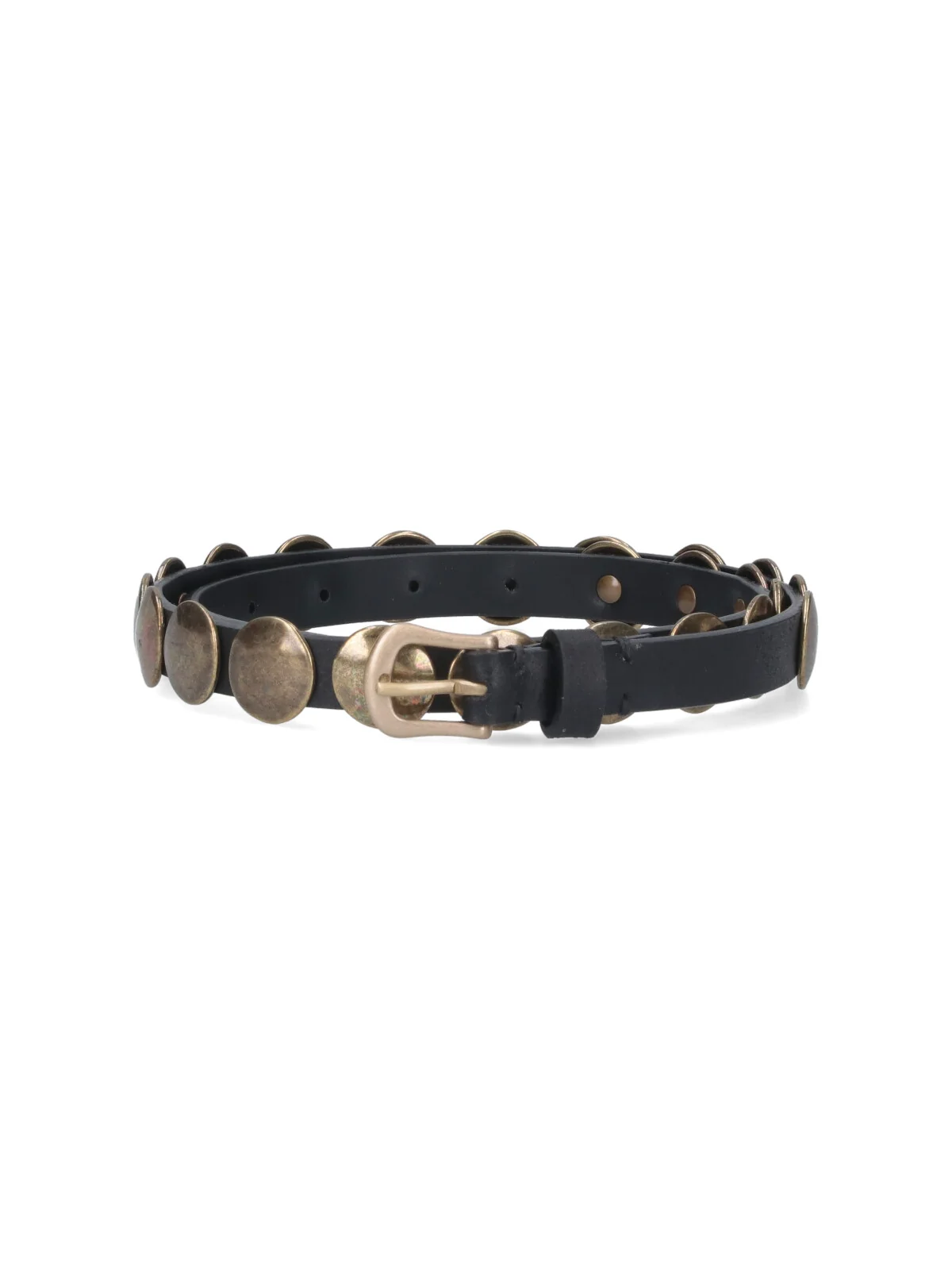 Golden Goose Women’s 100% Cow Leather Belt with Gold-Tone Buckle
