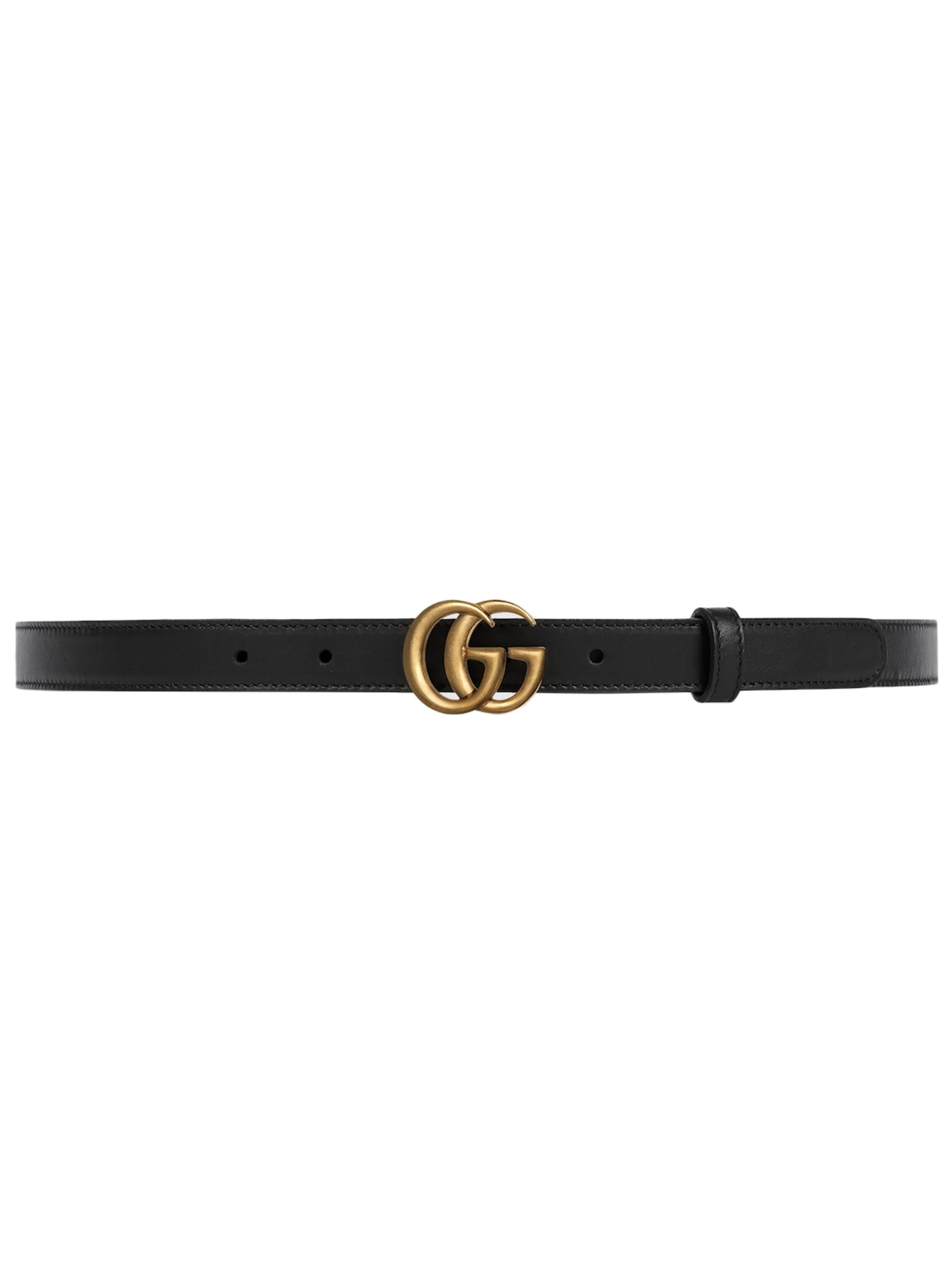 Gucci Antique Brass Double G Buckle Belt - W 4cm x H 3cm