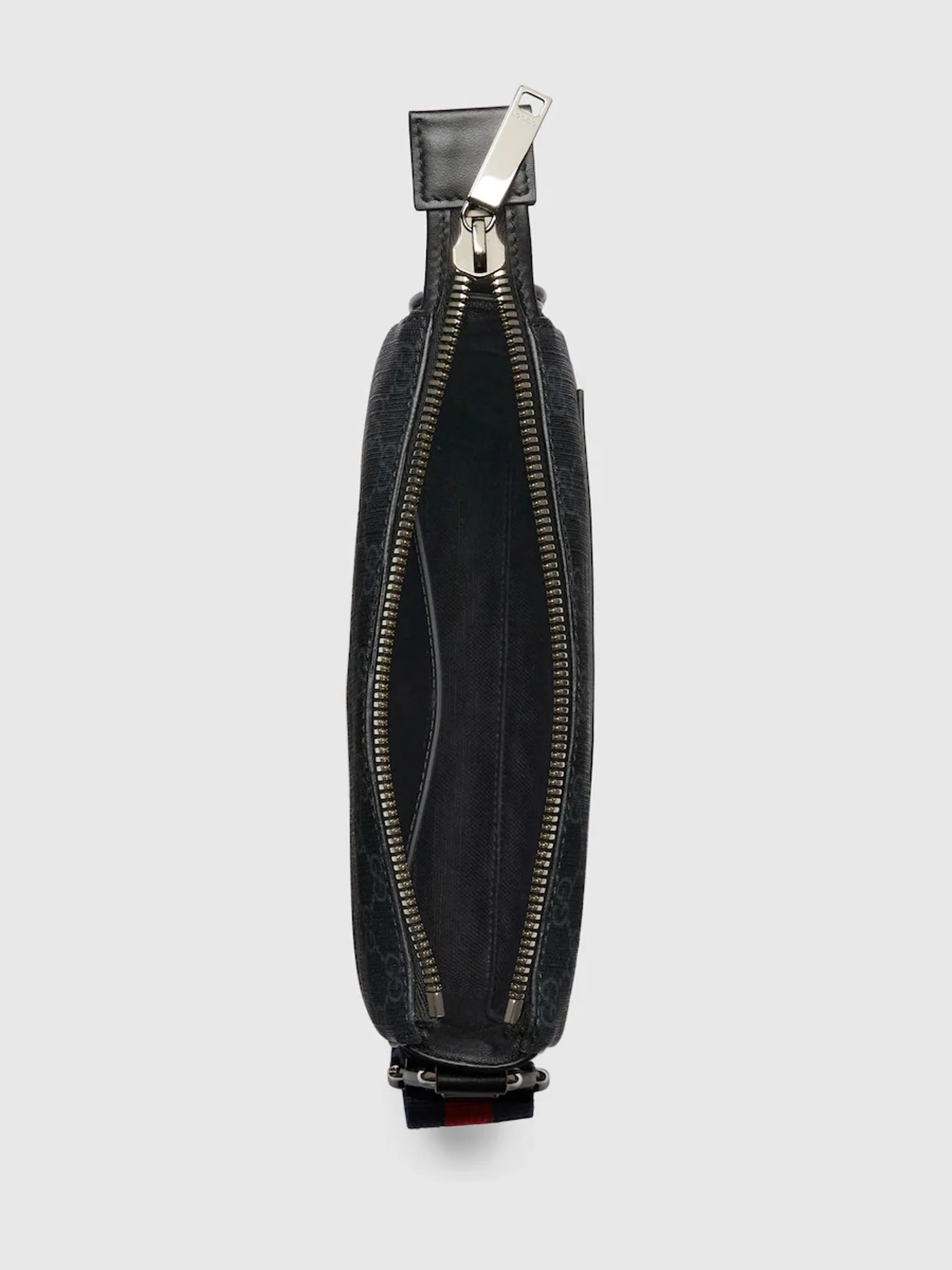 Gucci Black GG Supreme Mini Crossbody Bag with Adjustable Fabric Strap - Image 7