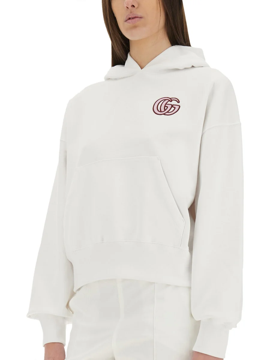 GUCCI Cotton Jersey Hooded Sweatshirt with Embroidery - Image 4