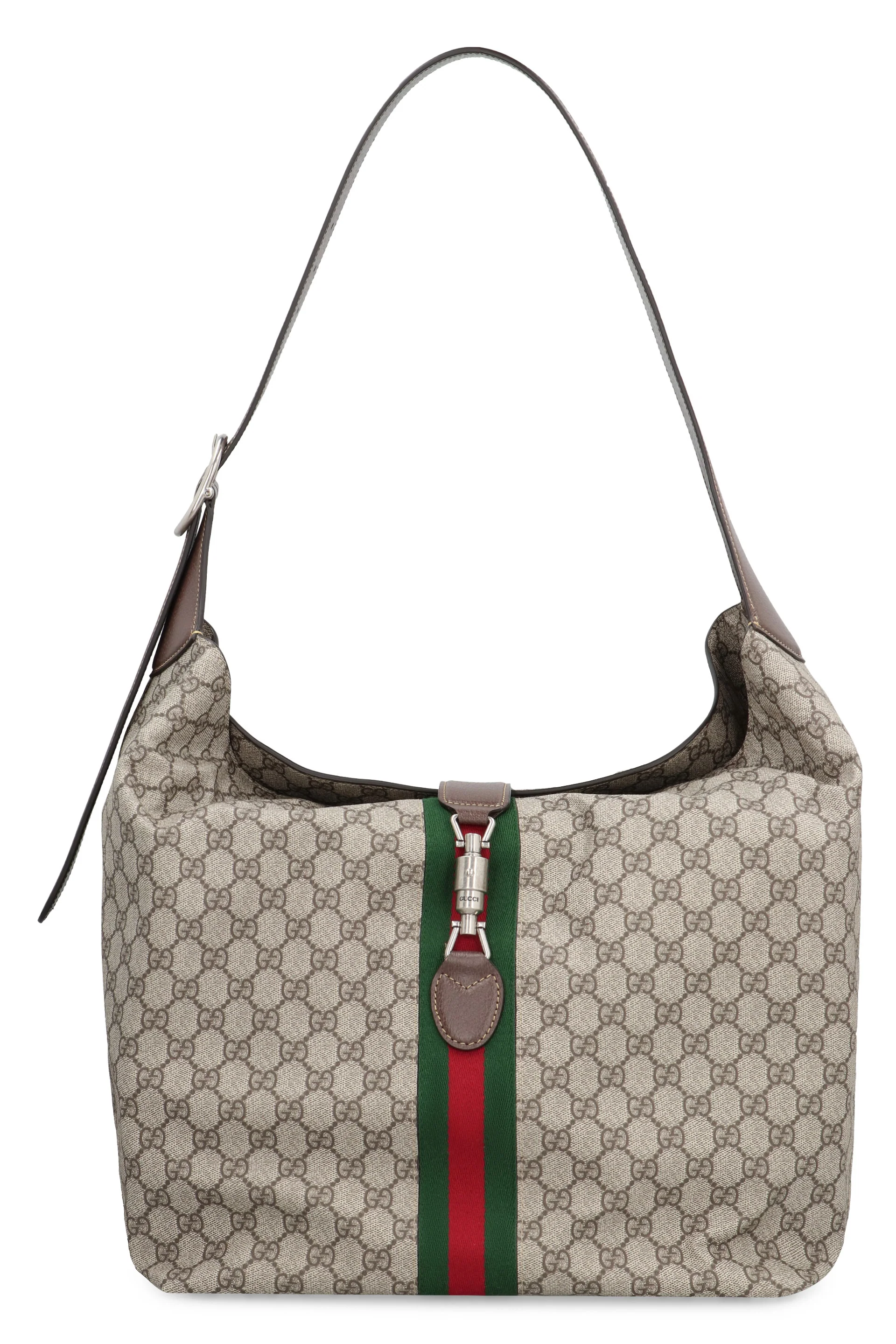 Gucci Jackie 1961 GG Supreme Mini Fabric Shoulder Handbag with Adjustable Strap