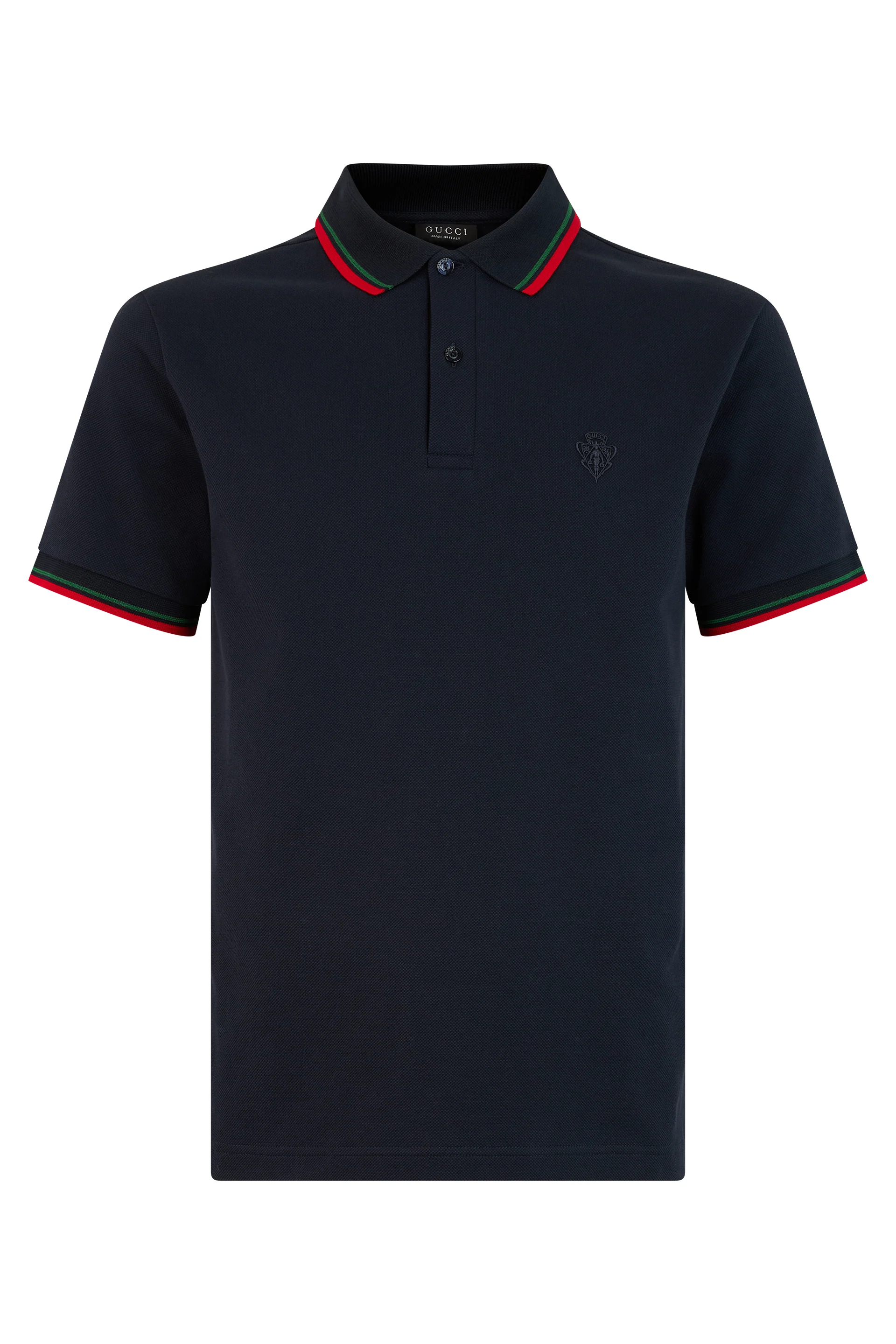 Gucci Men's Web Band Polo Shirt in Cotton