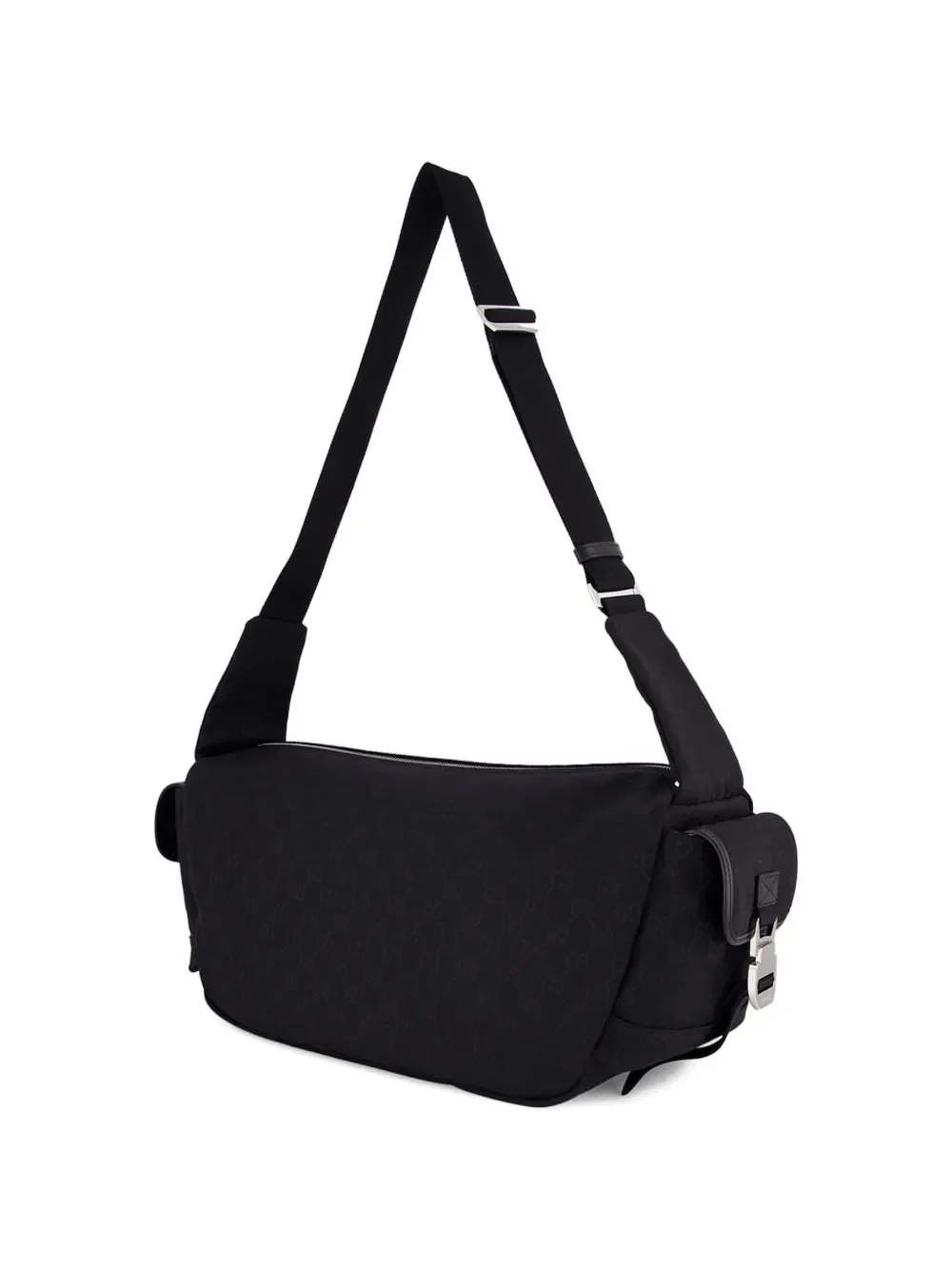 Gucci Mini Nylon Crossbody Bag with Top Zip, Adjustable Strap & Side Flap Pockets (20 cm x 37 cm x 4 cm) - Image 3