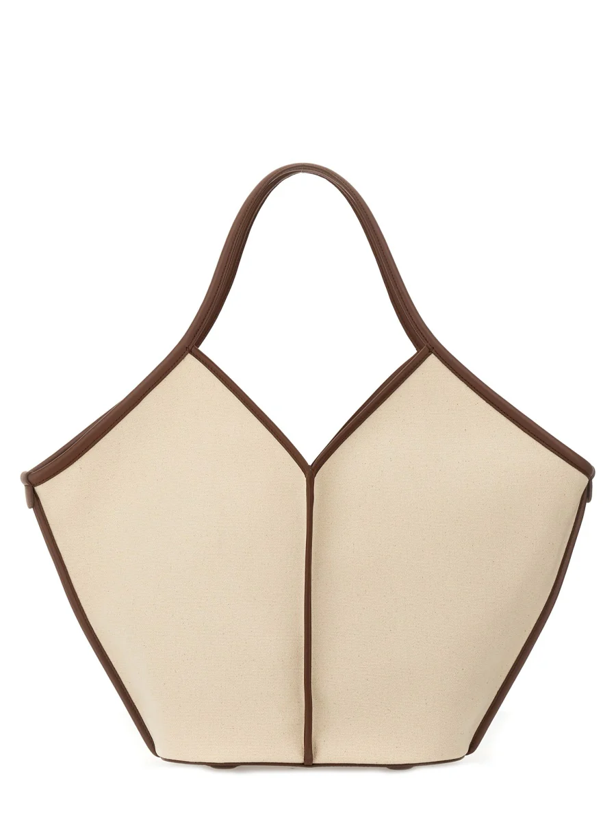 HEREU CALELLA - Leather-trimmed Organic Cotton Tote Bag - Image 2