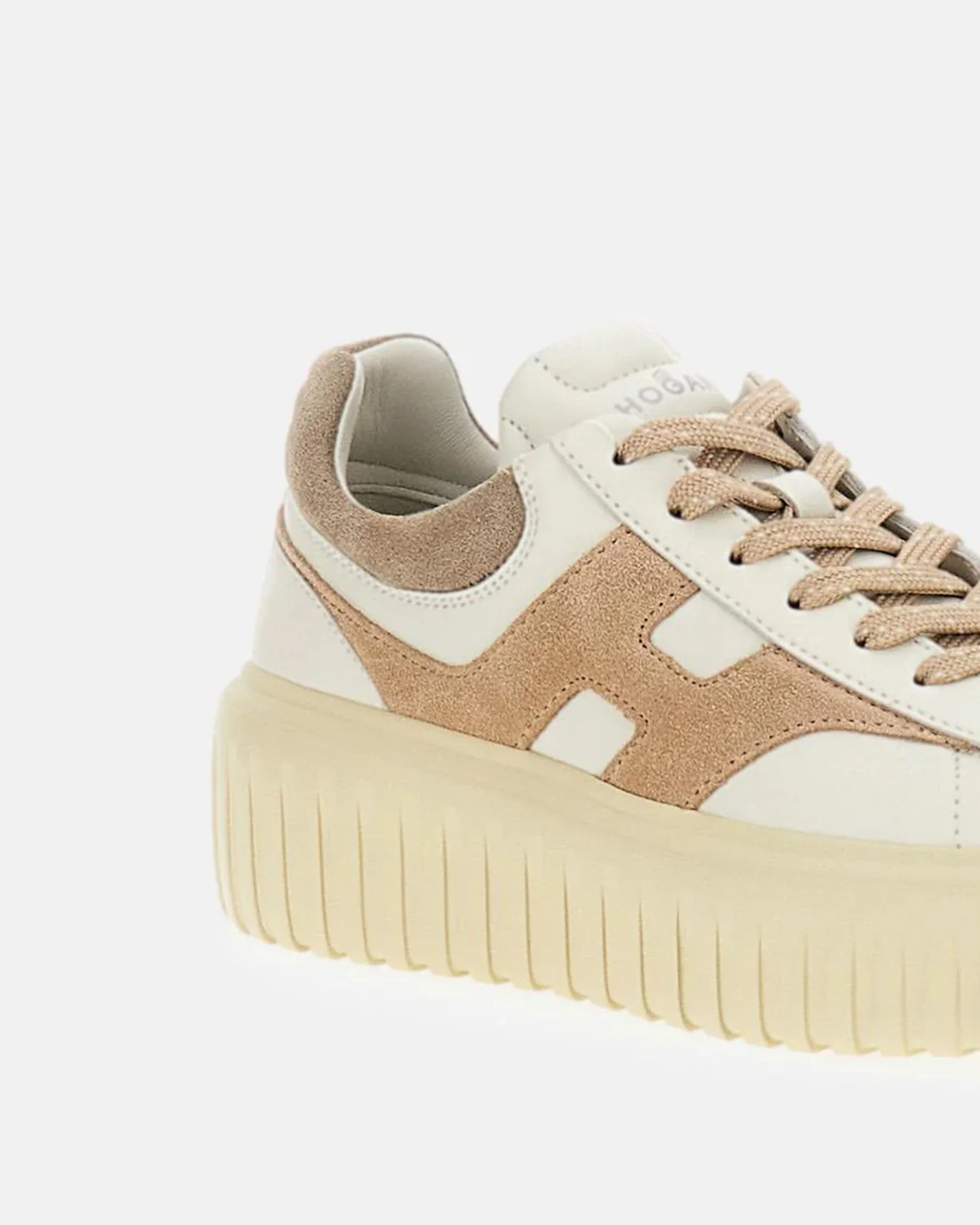 Hogan Premium Leather & Shearling-Inspired Sneakers for Women - Image 4