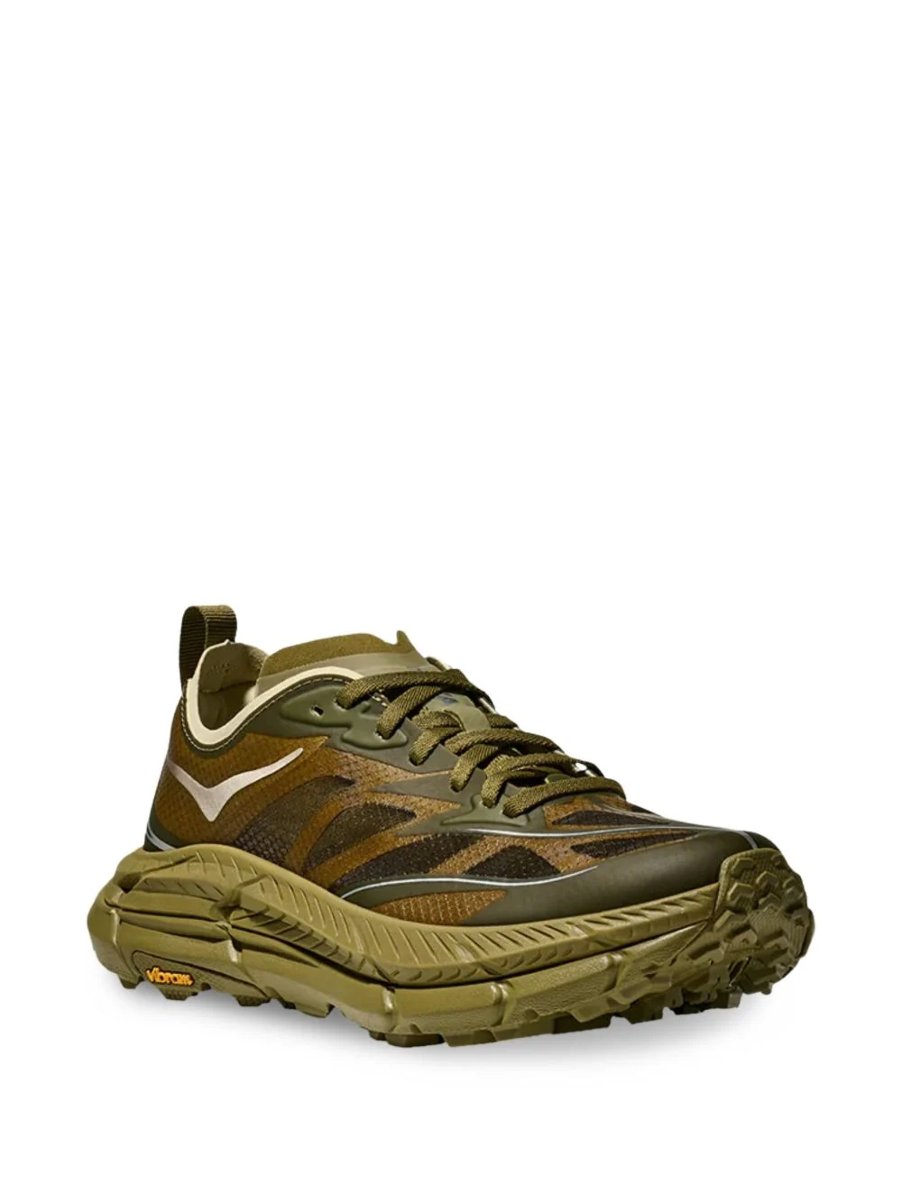 Hoka Woven Design Lace-Up Sneakers with Pull-Tab for Men - Image 6