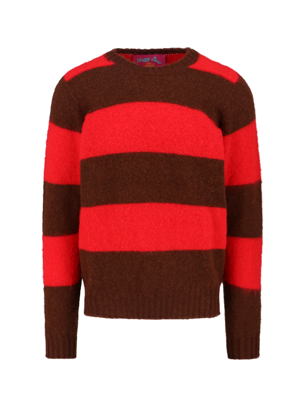 Howlin Chunky Striped Shaggy Wool Sweater for Men