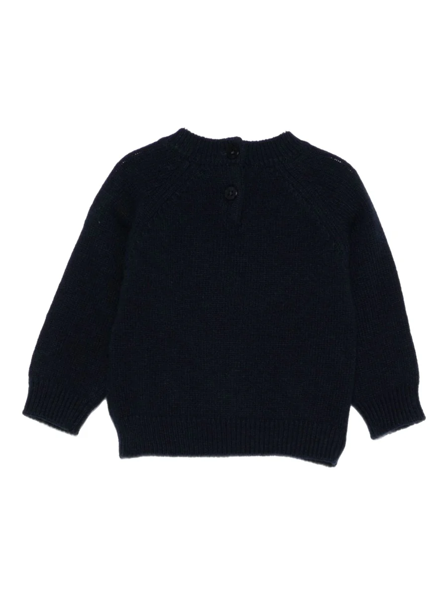 Il Gufo Mini Dog Graphic Wool Sweater - Image 2