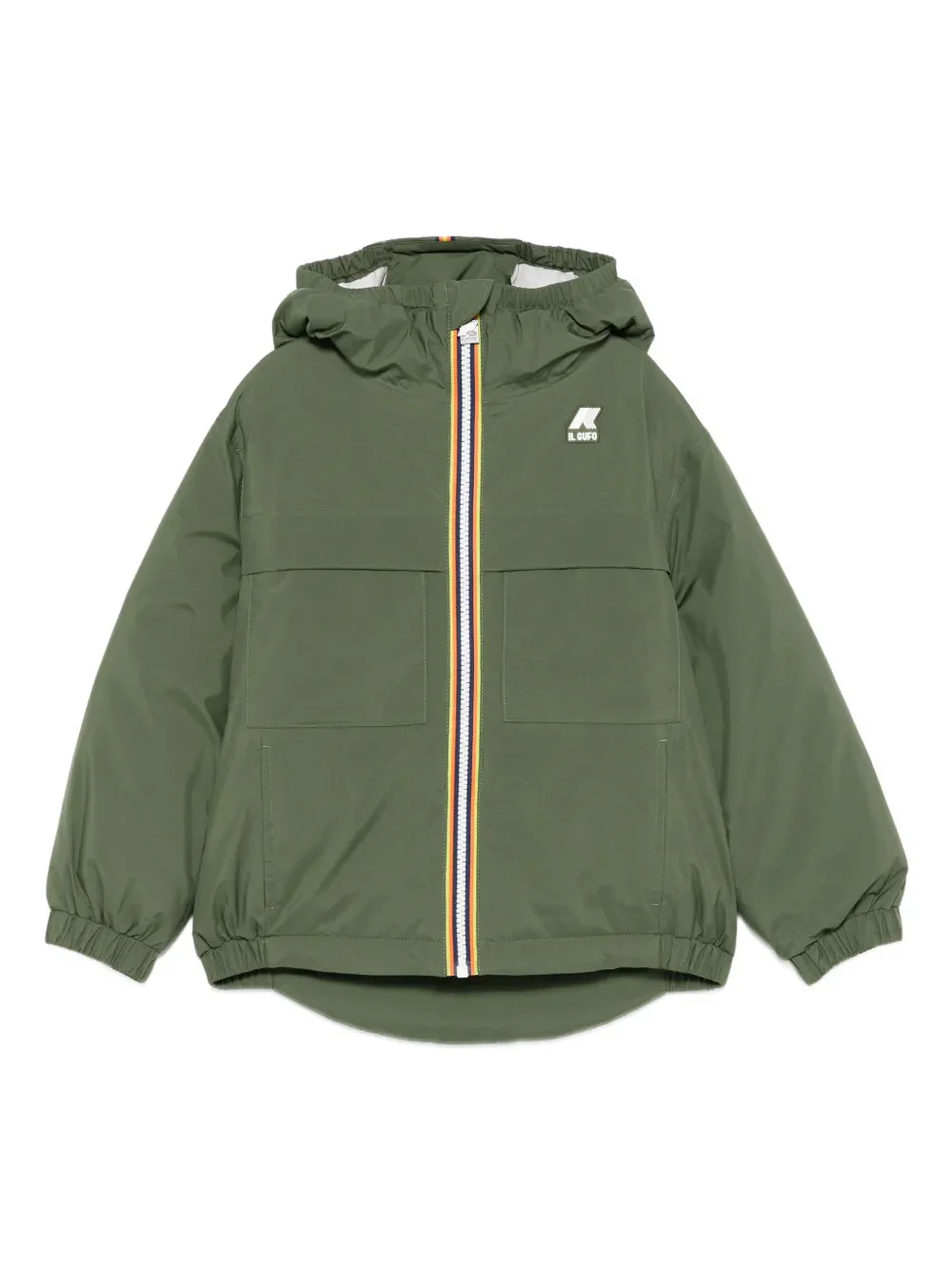 Il Gufo Mini Front Zip Jacket with Snap-Button Pockets