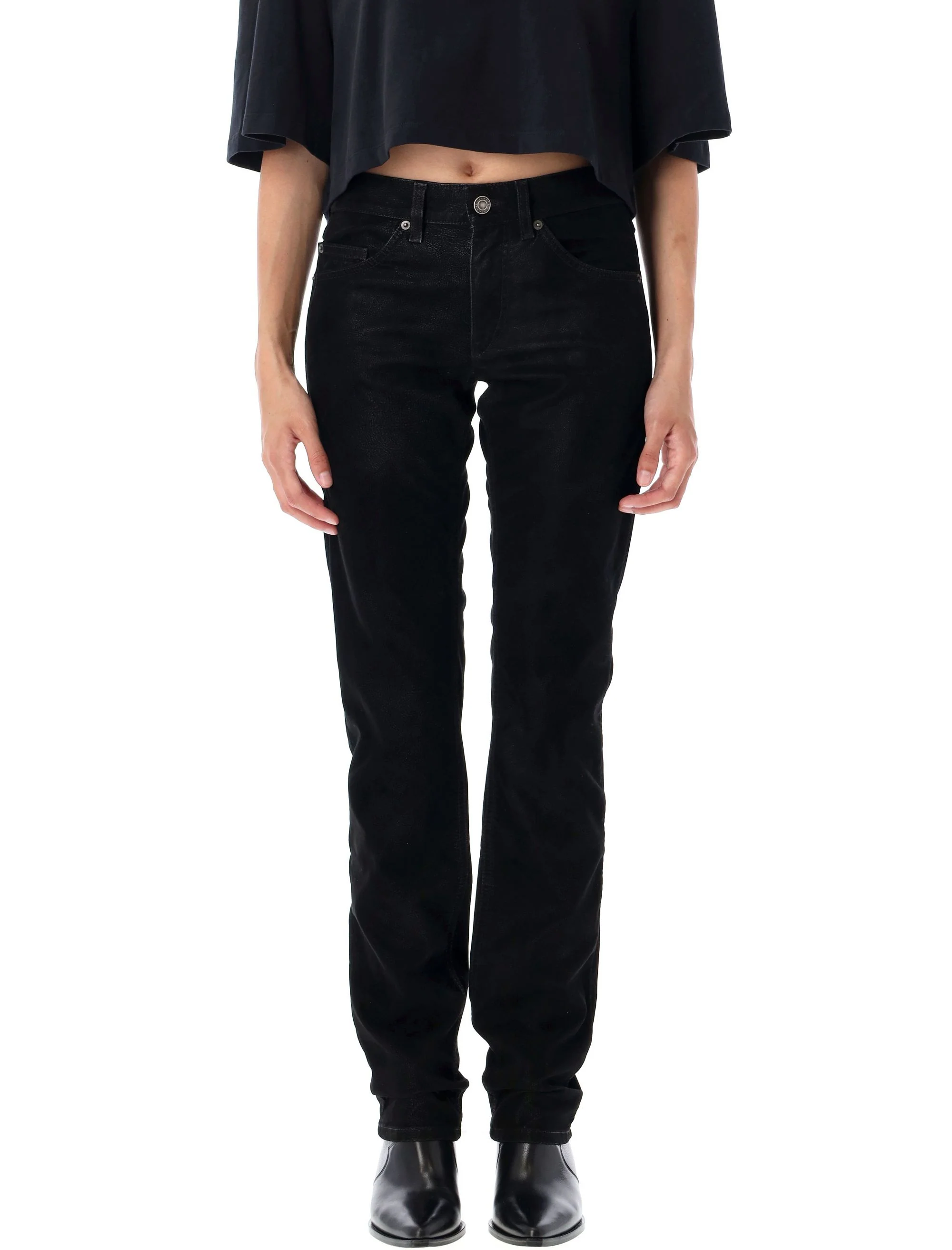 ISABEL MARANT ETOILE Eco Leather Straight-Leg Pants for Women - Image 6