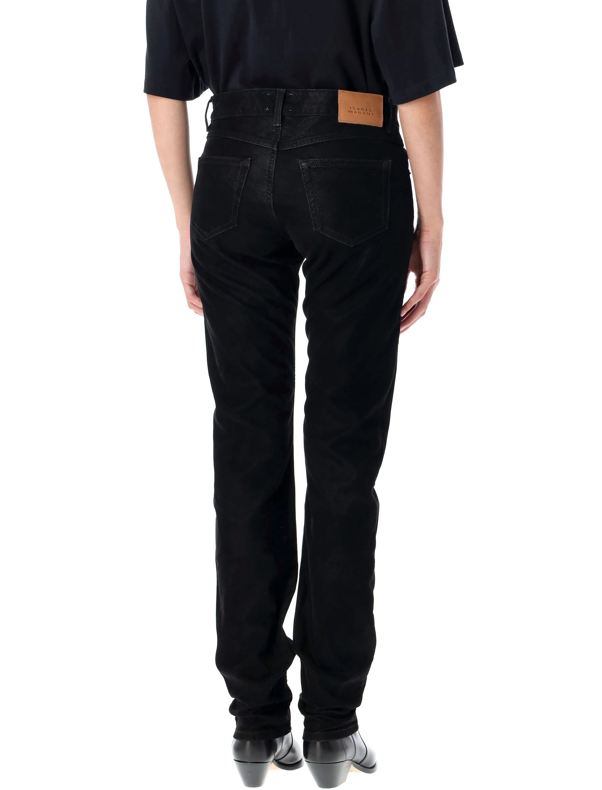 ISABEL MARANT ETOILE Eco Leather Straight-Leg Pants for Women - Image 7