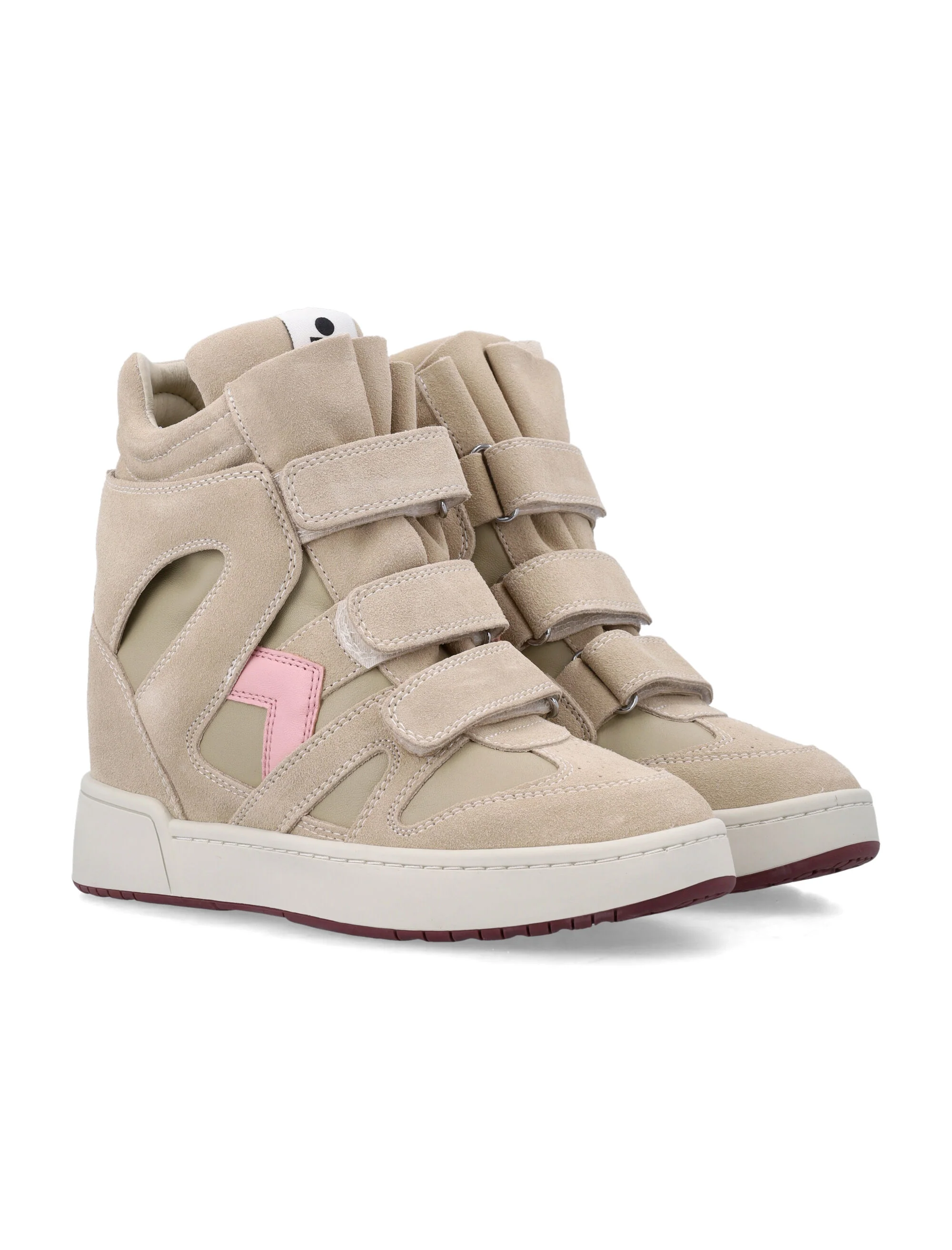 Isabel Marant High-Top Wedge Sneakers with Velcro Straps - Image 3
