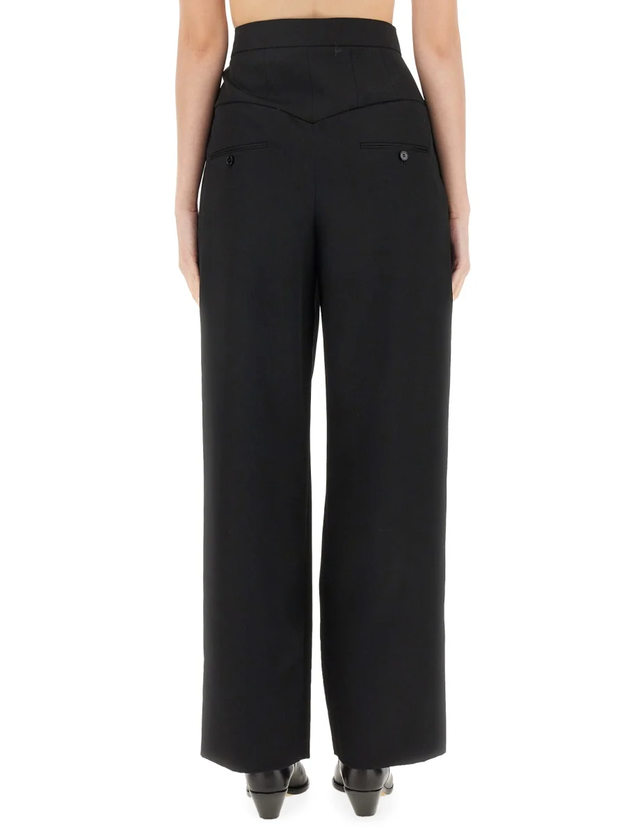 ISABEL MARANT Staya Straight-leg Wool-twill Pants - Image 4