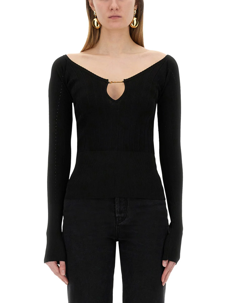 JACQUEMUS Le T-shirt Pralùce Cropped Top - Image 6