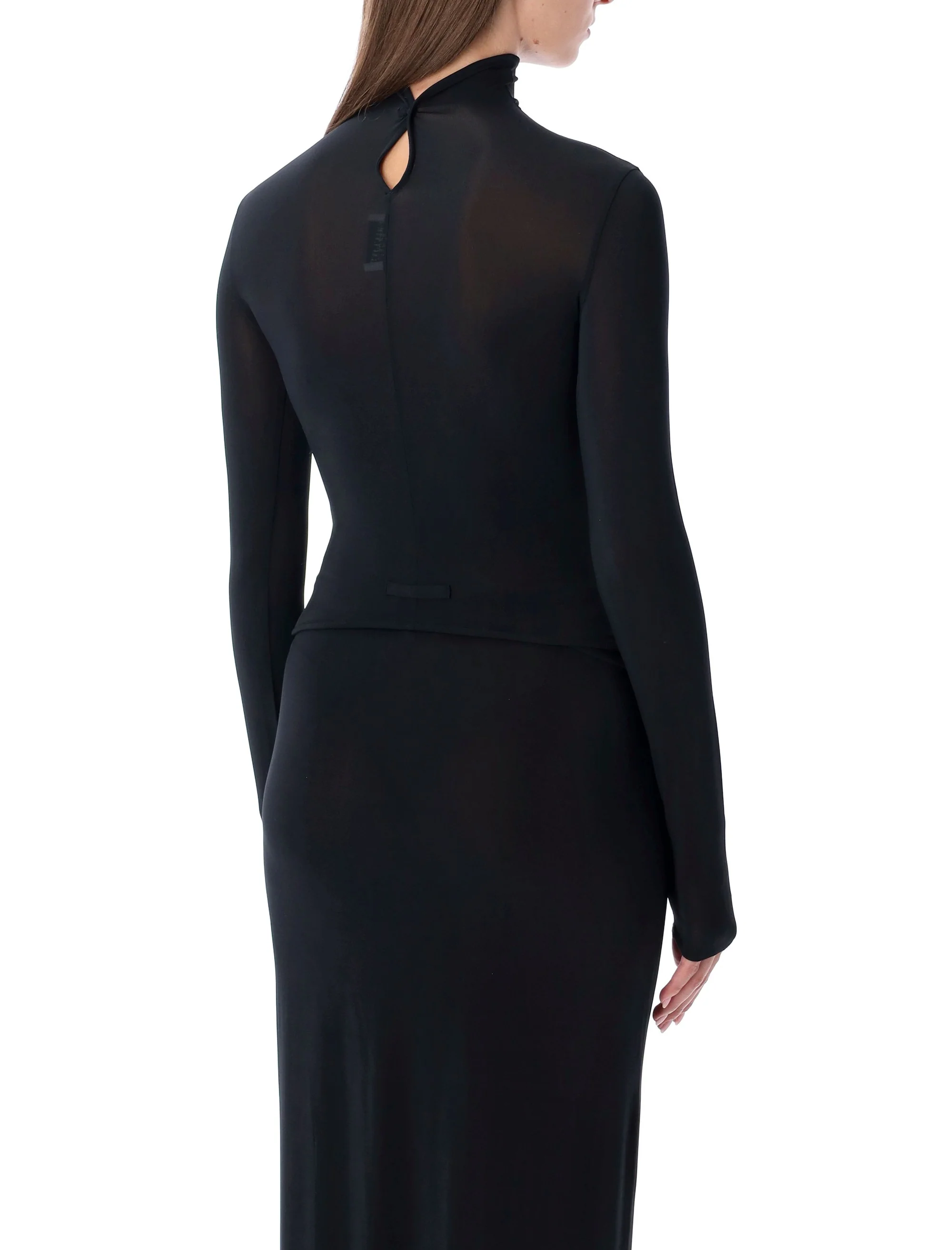 JEAN PAUL GAULTIER Long-sleeve High-neck Body with Lingerie Details - Image 2