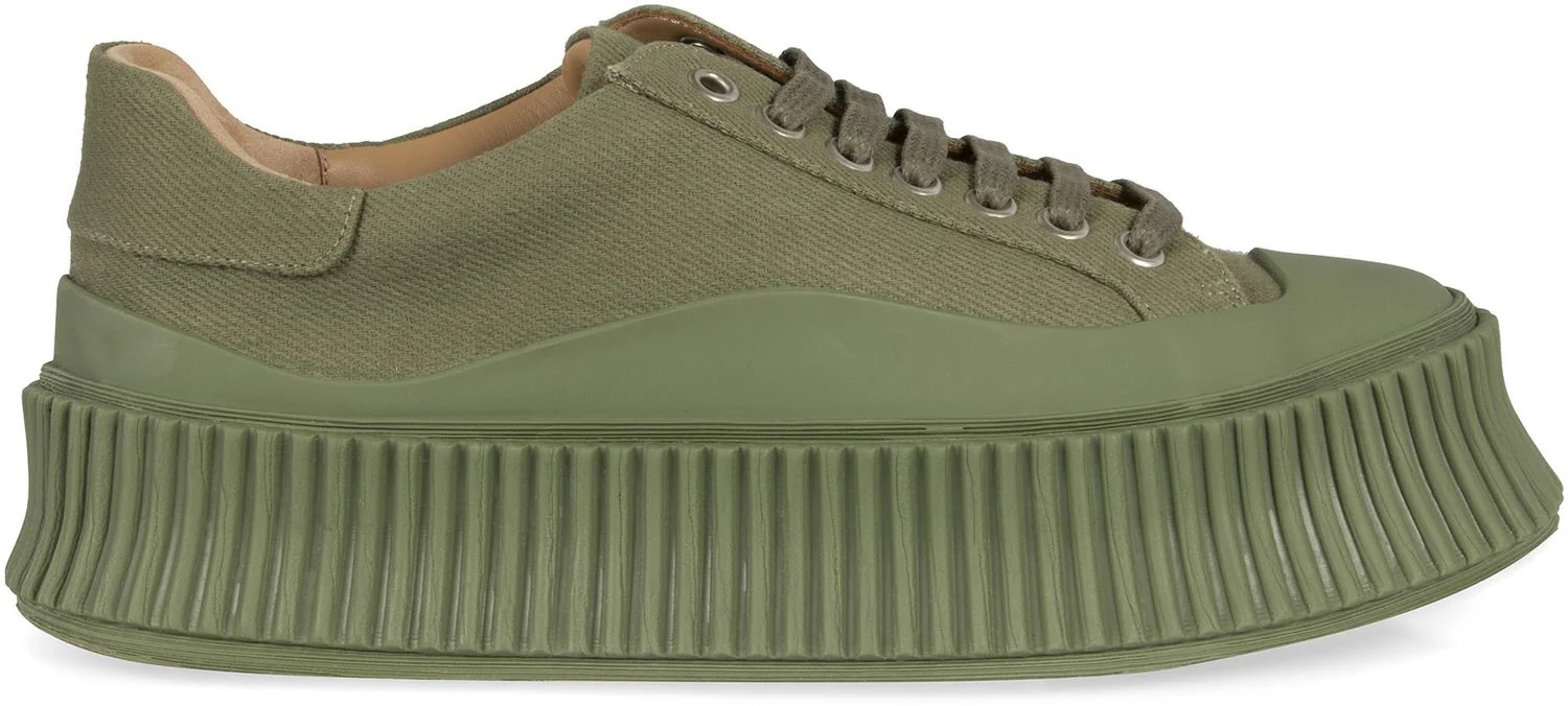 JIL SANDER Round-toe Chunky-sole Sneakers - Image 3