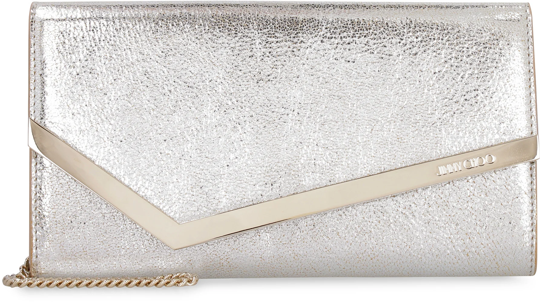 Jimmy Choo Emmie Mini Leather Clutch with Removable Chain Strap - Image 2