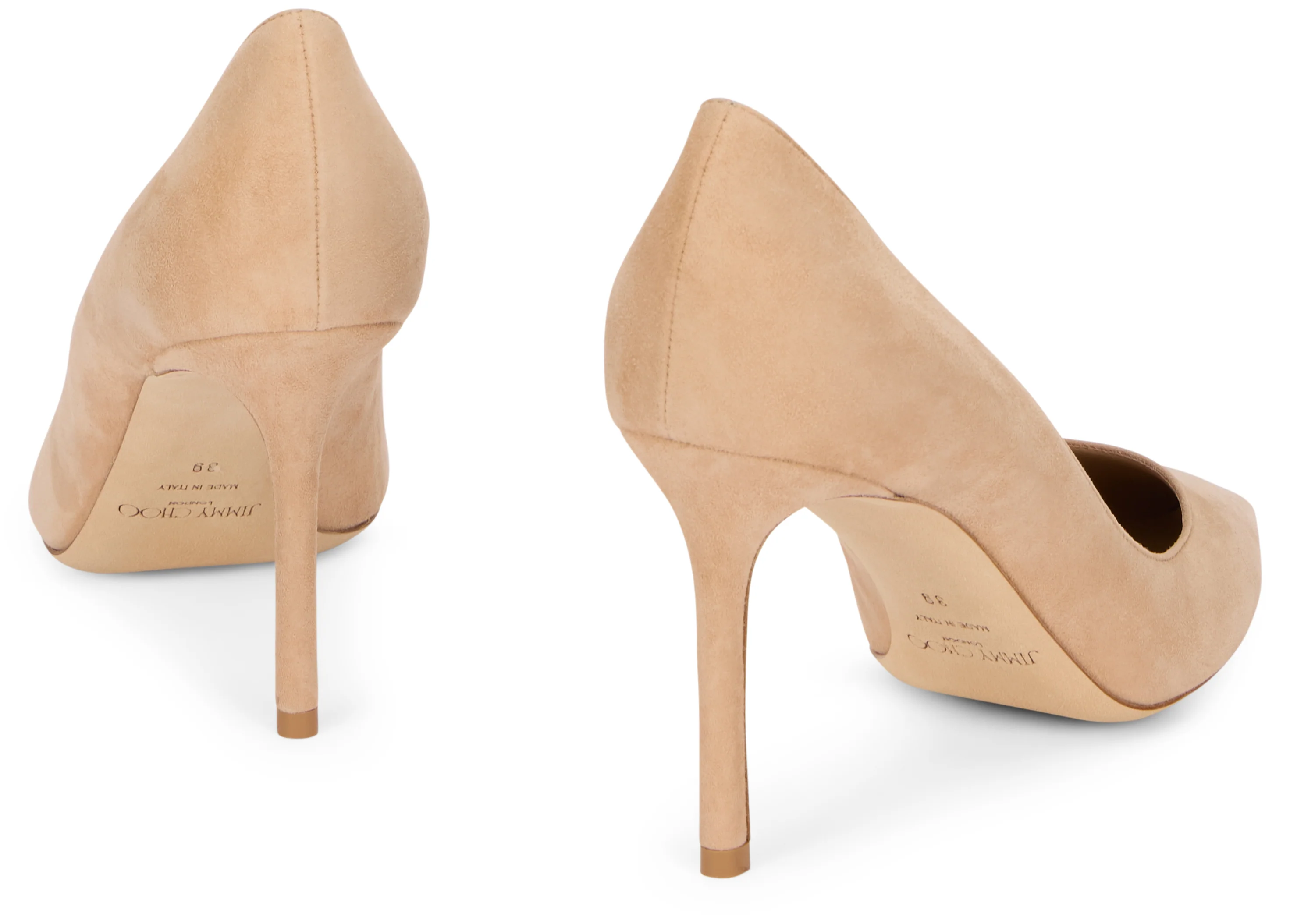 Jimmy Choo Romy 85 Suede Point-Toe Pumps - Image 4