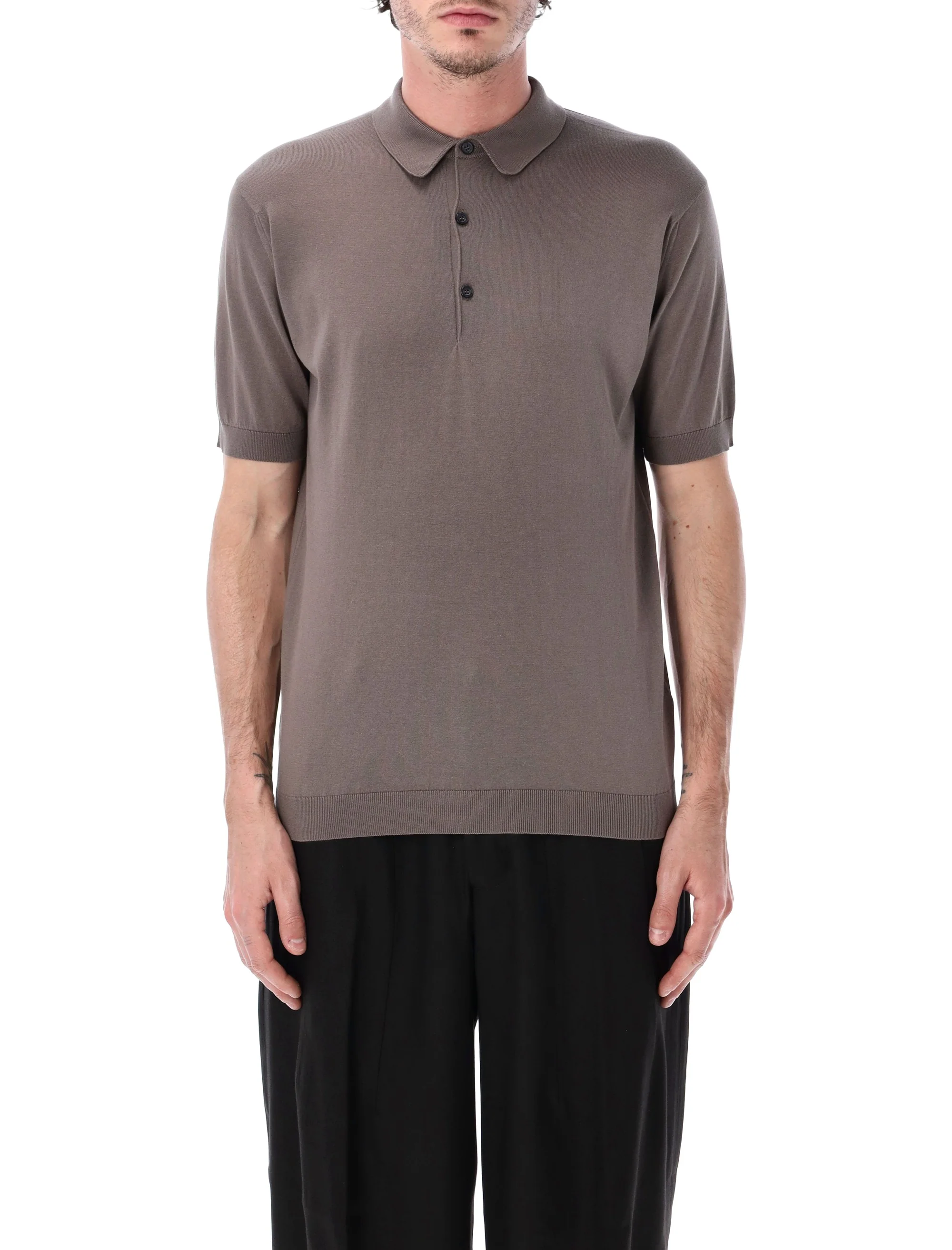 John Smedley Timeless Cotton Polo Shirt - Size L