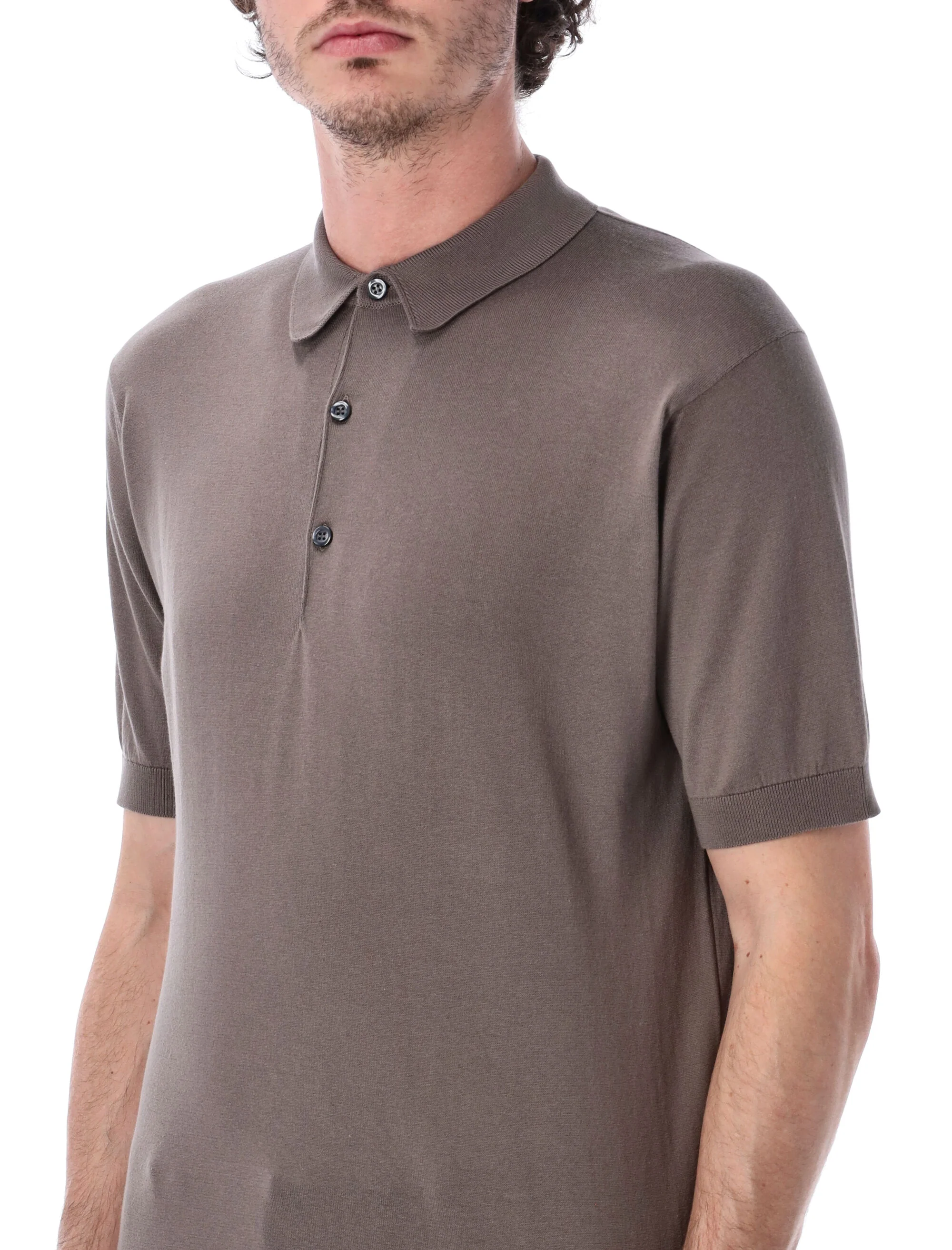 John Smedley Timeless Cotton Polo Shirt - Size L - Image 3