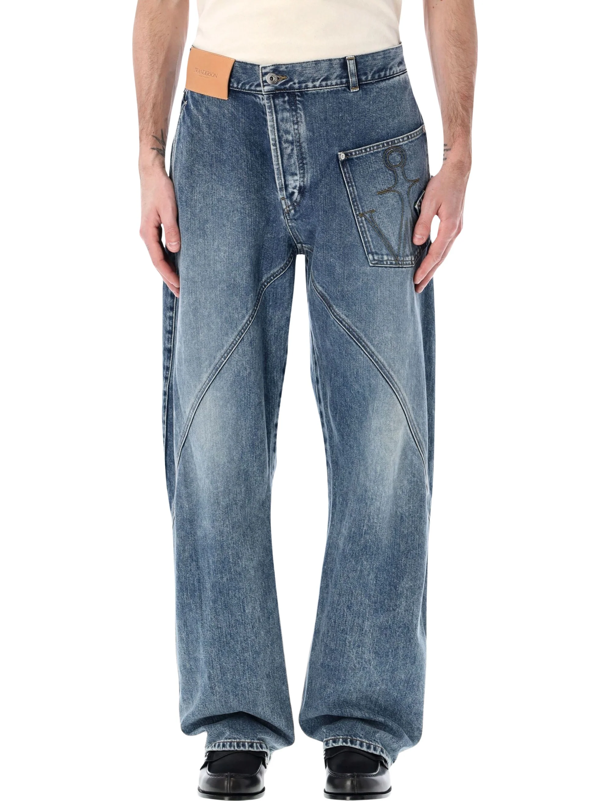 Jw Anderson Sculptural Twisted Denim Jeans - Size 32