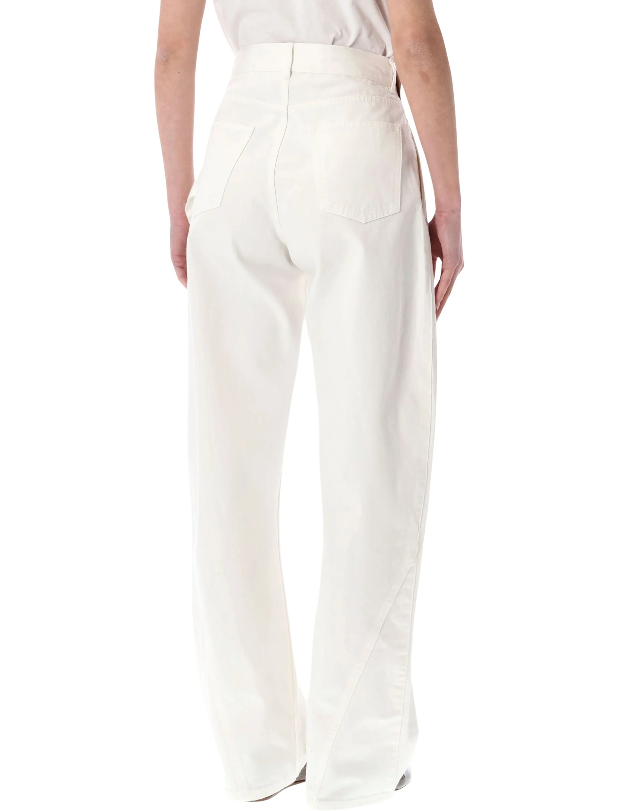 JW ANDERSON WOMENS TWISTED WORKWEAR DENIM JEANS - Image 2