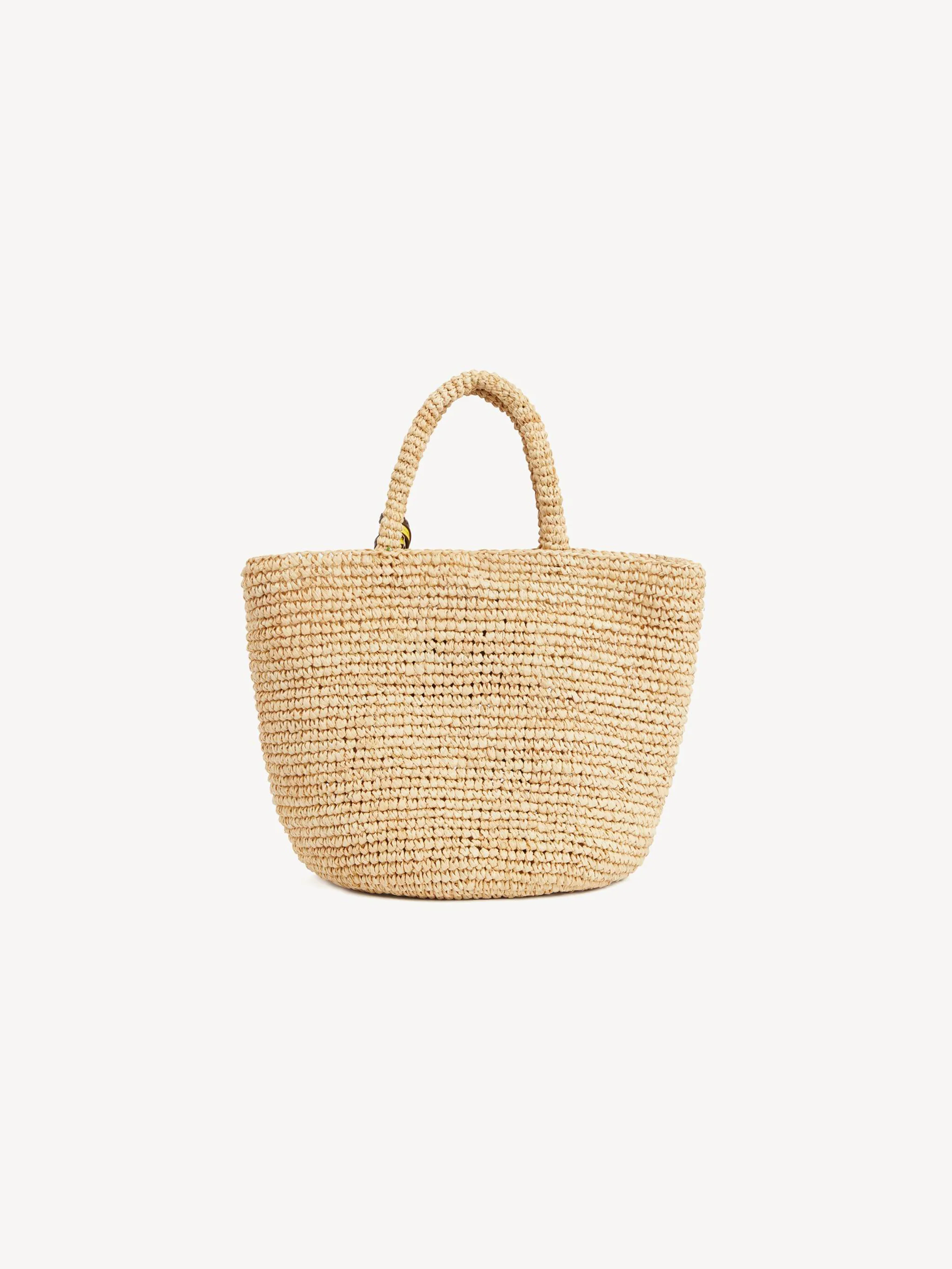 Kenzo Mini Raffia Handbag with Drawstring Closure - Image 3