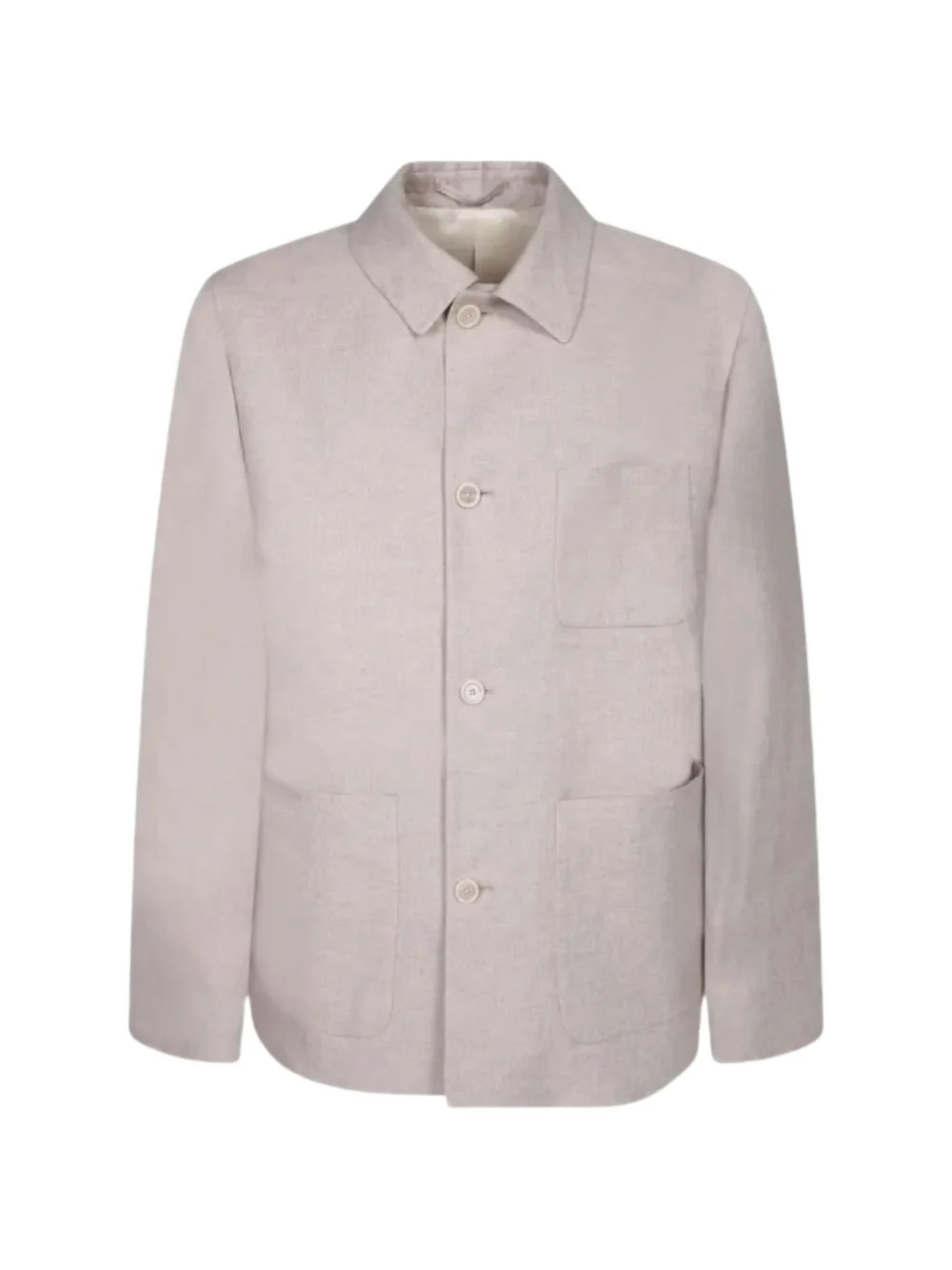 Lardini Linen Chest Pocket Button-Down Shirt - Image 4