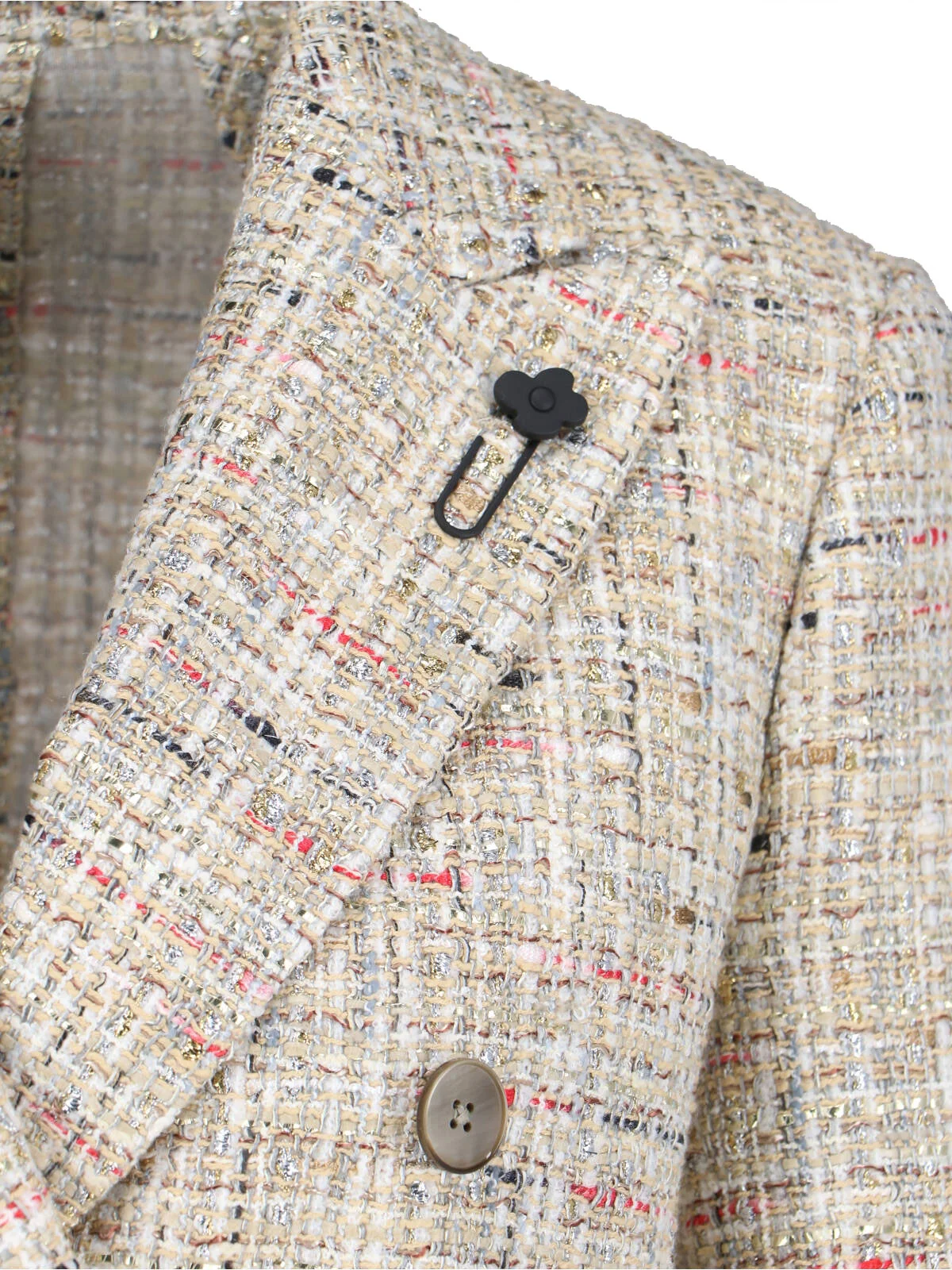 Lardini Women's Multimaterial Knit Jacket with Soft Structure - Image 3