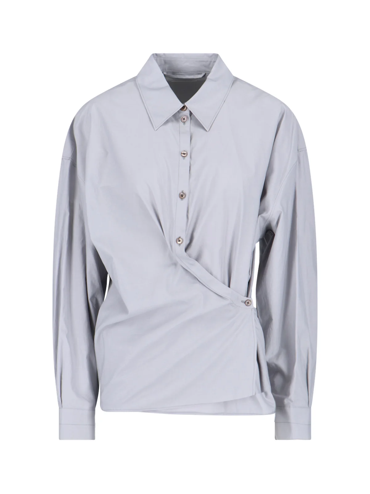 LEMAIRE STRAIGHT COLLAR TWISTED SHIRT in WASHED COTTON SILK
