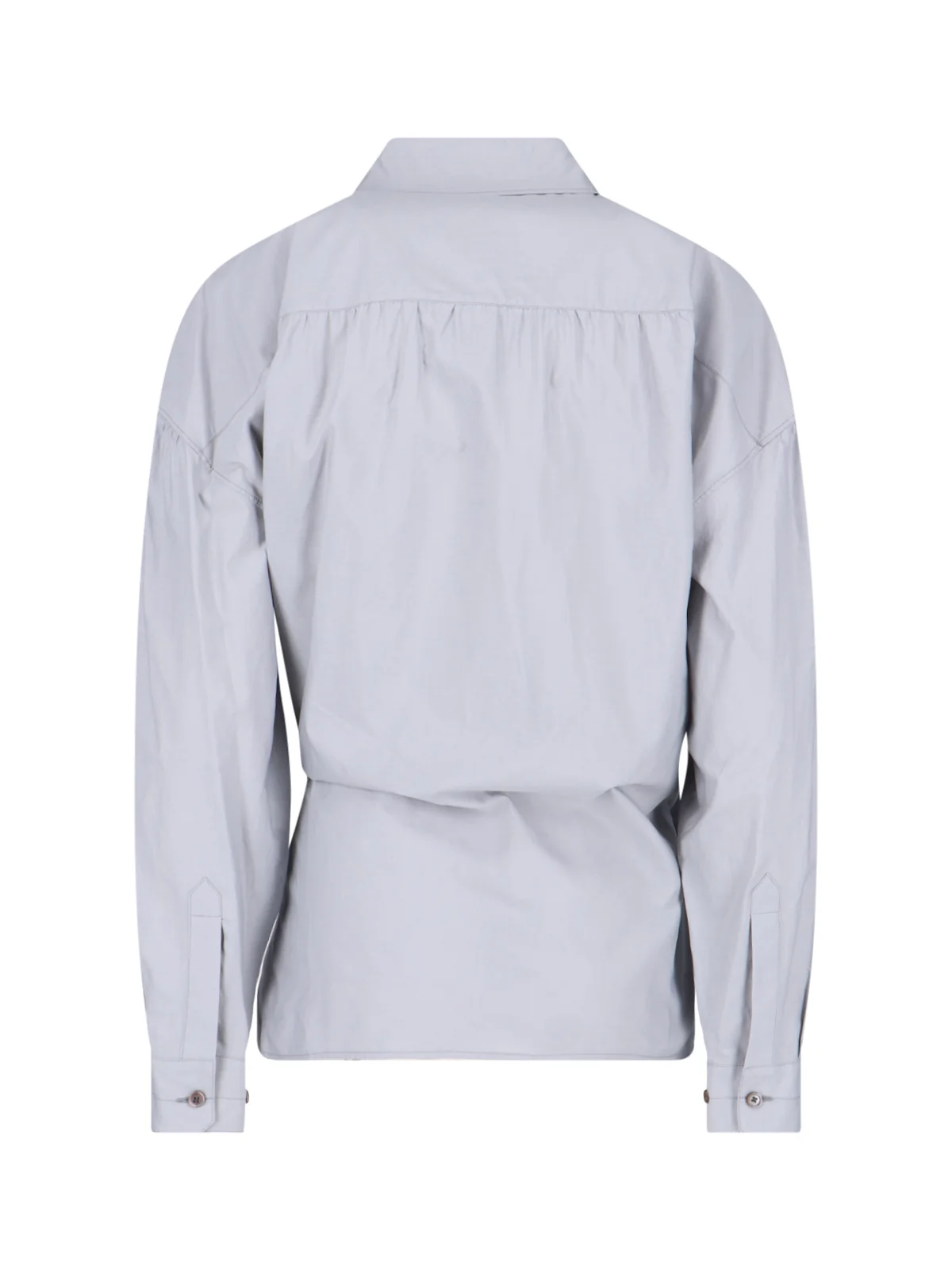 LEMAIRE STRAIGHT COLLAR TWISTED SHIRT in WASHED COTTON SILK - Image 2
