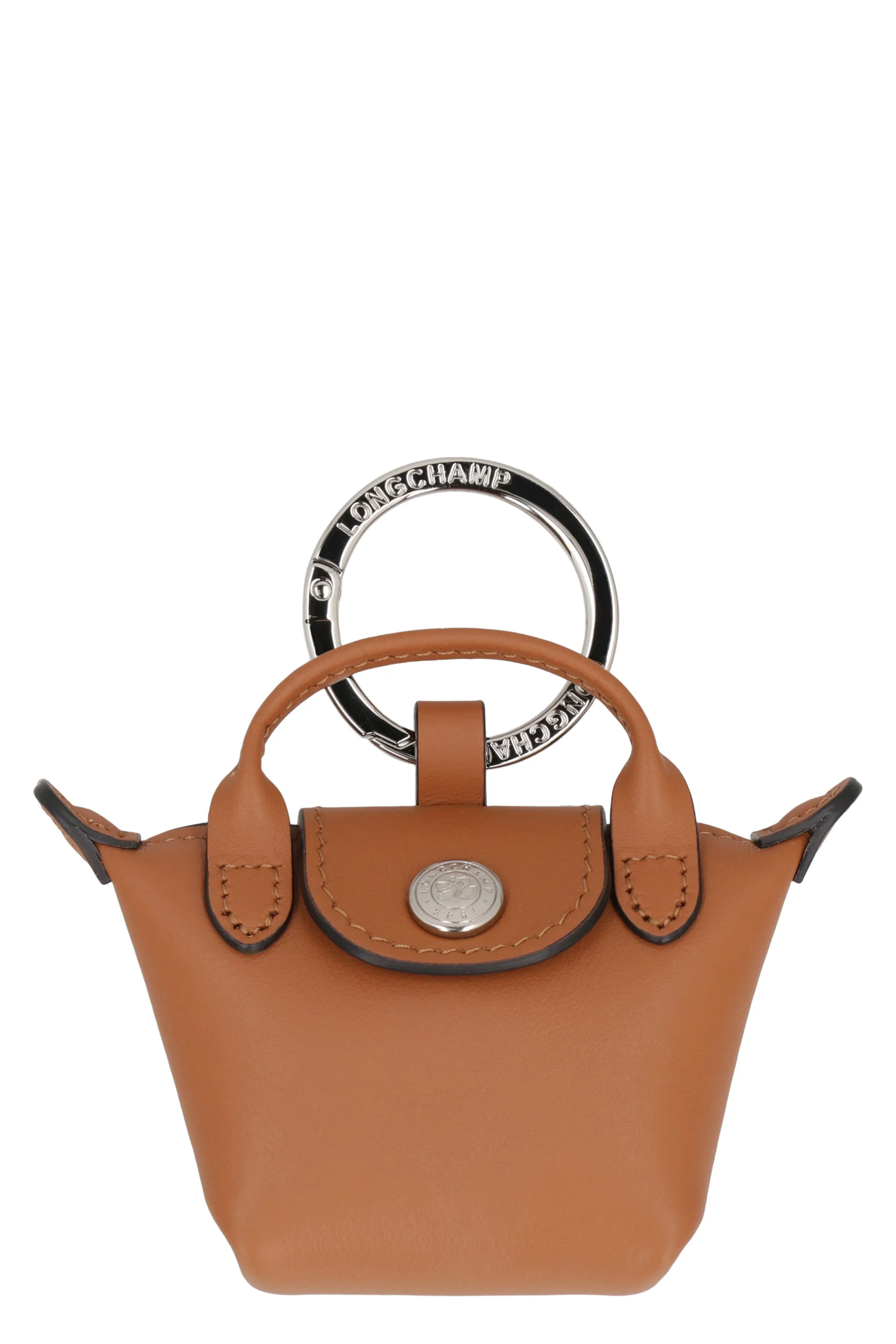 Longchamp Le Pliage Xtra Mini Leather Keychain, 10 x 9 cm