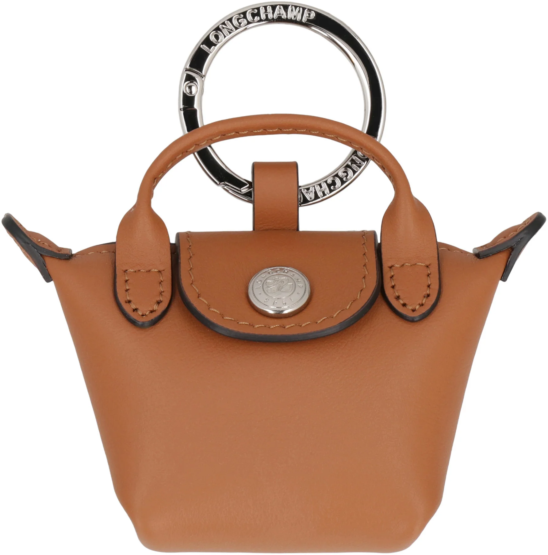 Longchamp Le Pliage Xtra Mini Leather Keychain, 10 x 9 cm - Image 2