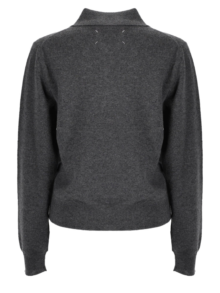 Maison Margiela Women's 100% Virgin Wool Polo Shirt