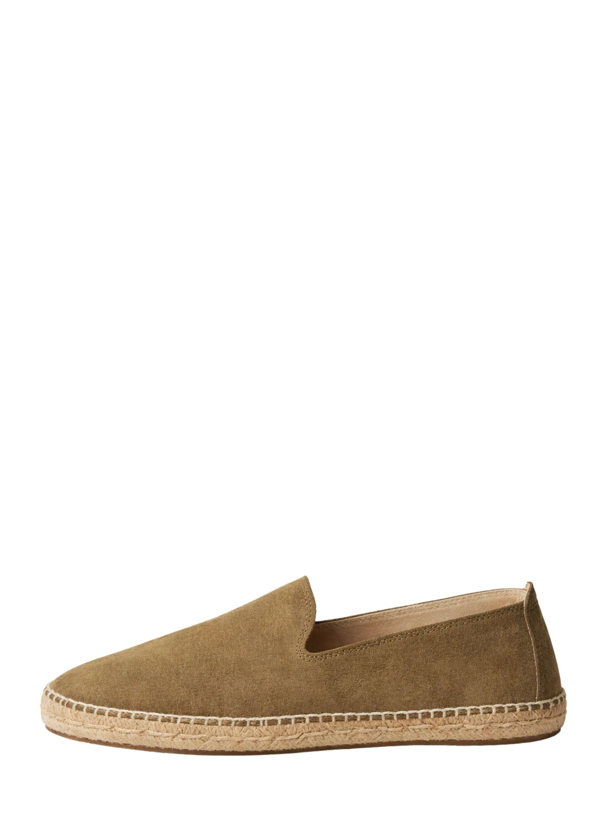 Manebi Men’s Calf Leather Jute-Trim Round-Toe Flat Shoes - Image 2