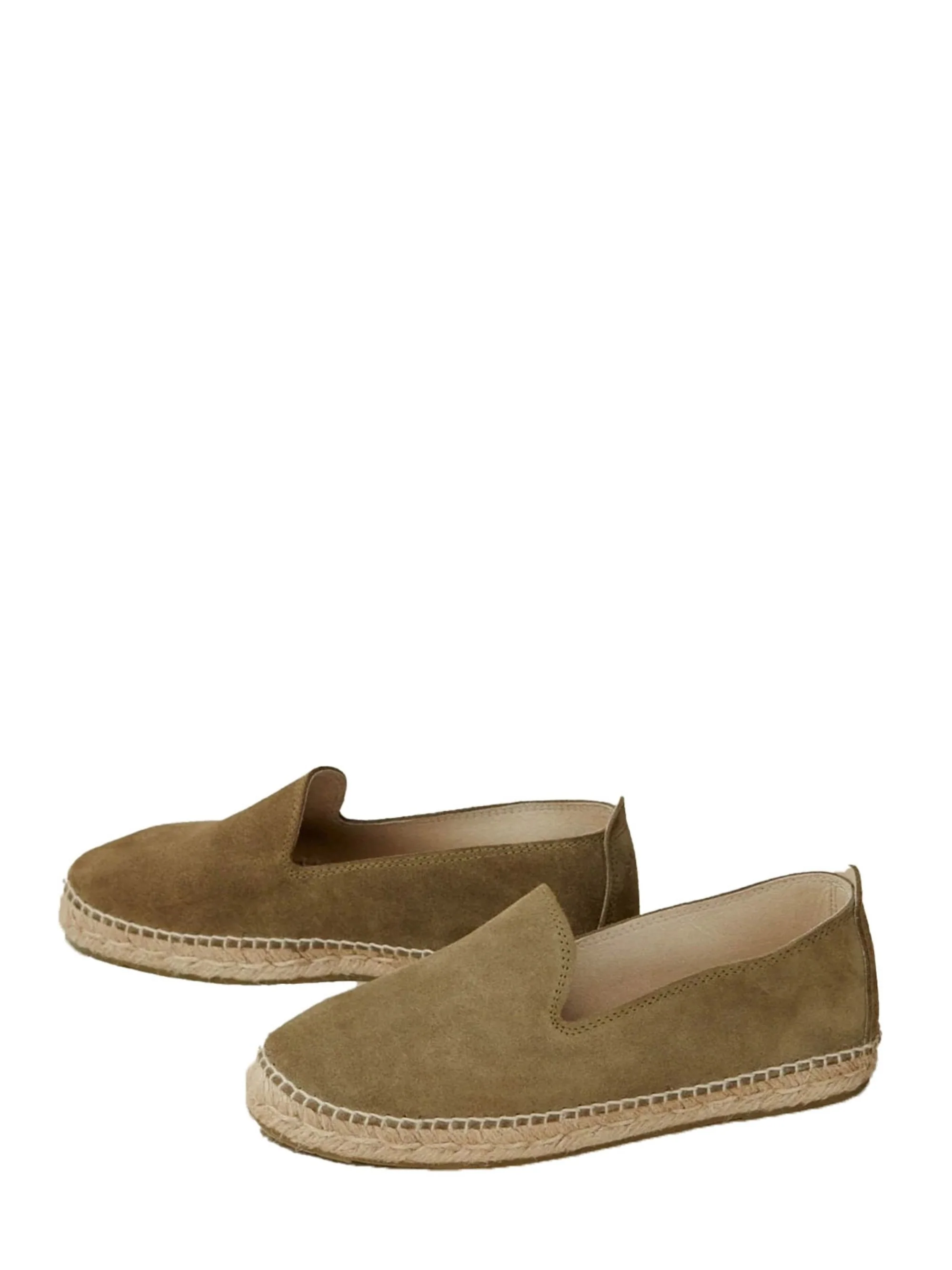 Manebi Men’s Calf Leather Jute-Trim Round-Toe Flat Shoes - Image 3